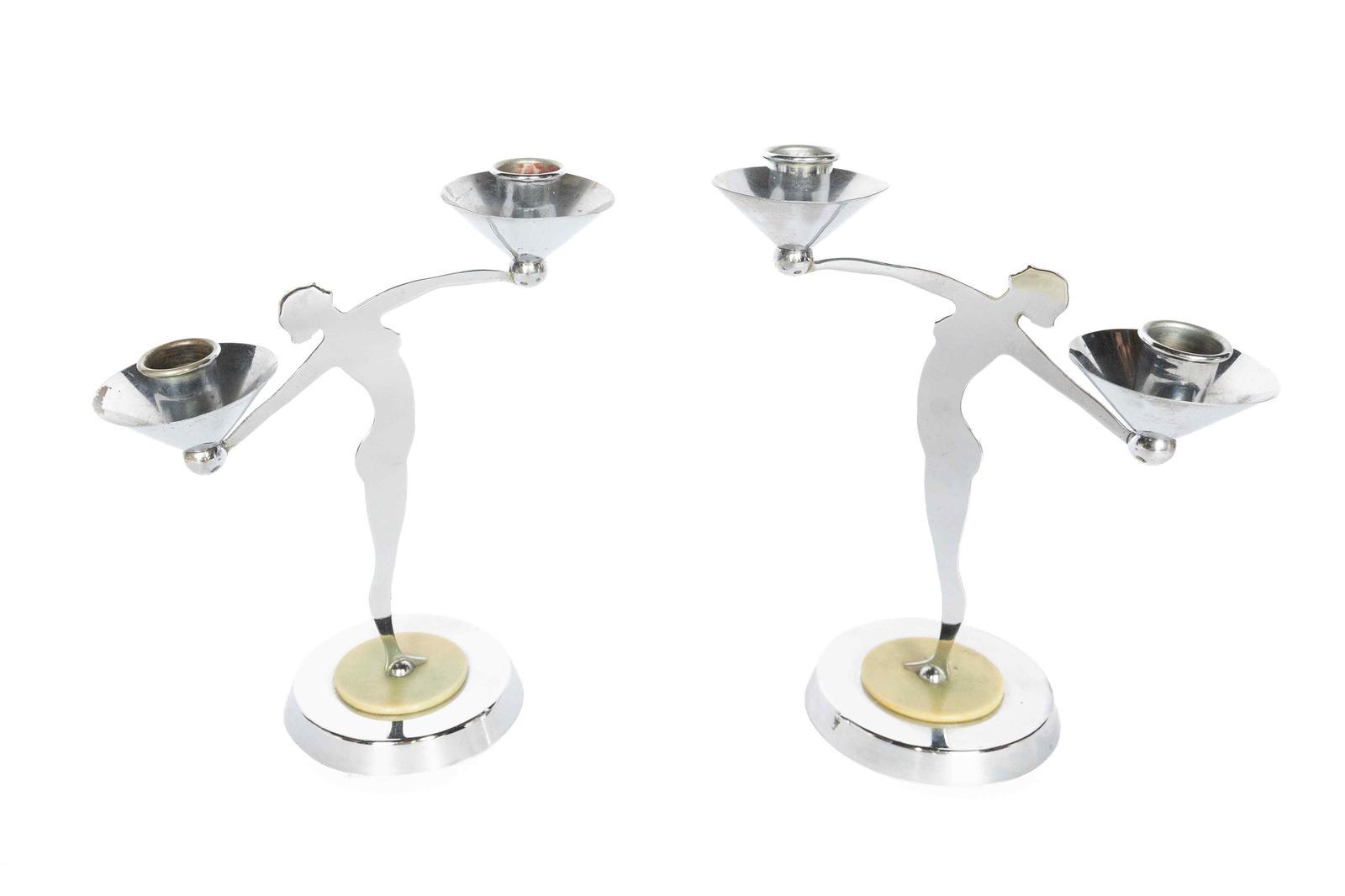 Pair Art Deco Silhouette Lady Candlesticks 1930s (1 of 6) Pair Art Deco Silhouette Lady Candlesticks 1930s (1 of 6)