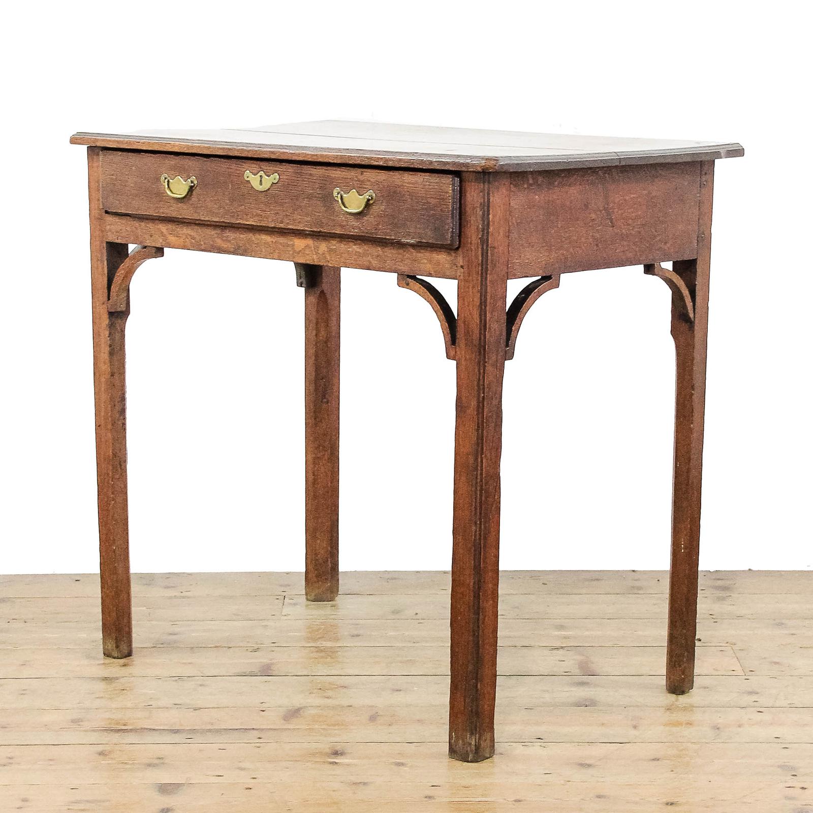 Small Antique Georgian Oak Side Table (1 of 9)