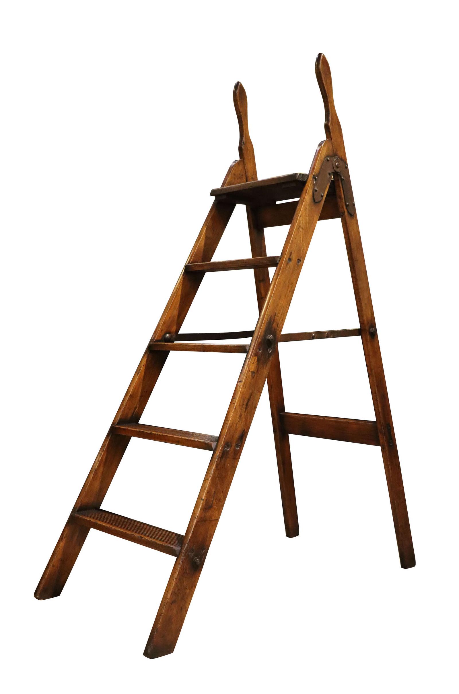 Pair of 19th Century Folding Library Steps c.1860 (1 of 4)