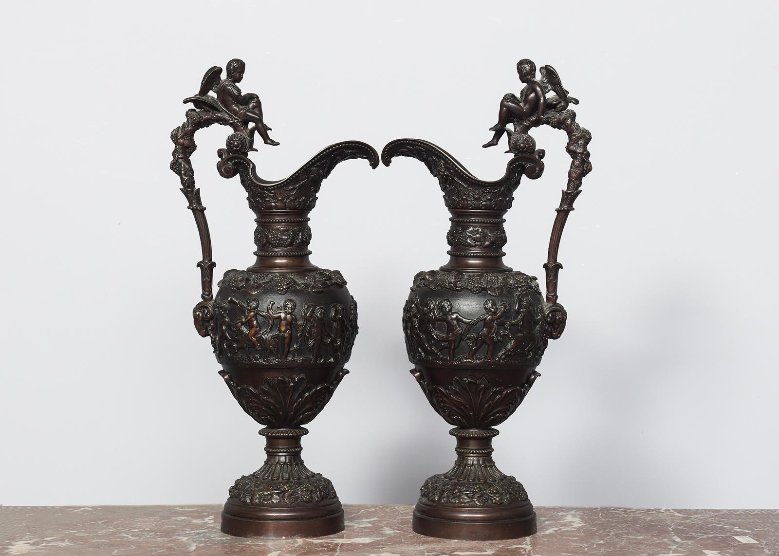 Pair of French Bronze Ewers / Jugs (1 of 11) Pair of French Bronze Ewers / Jugs (1 of 11)