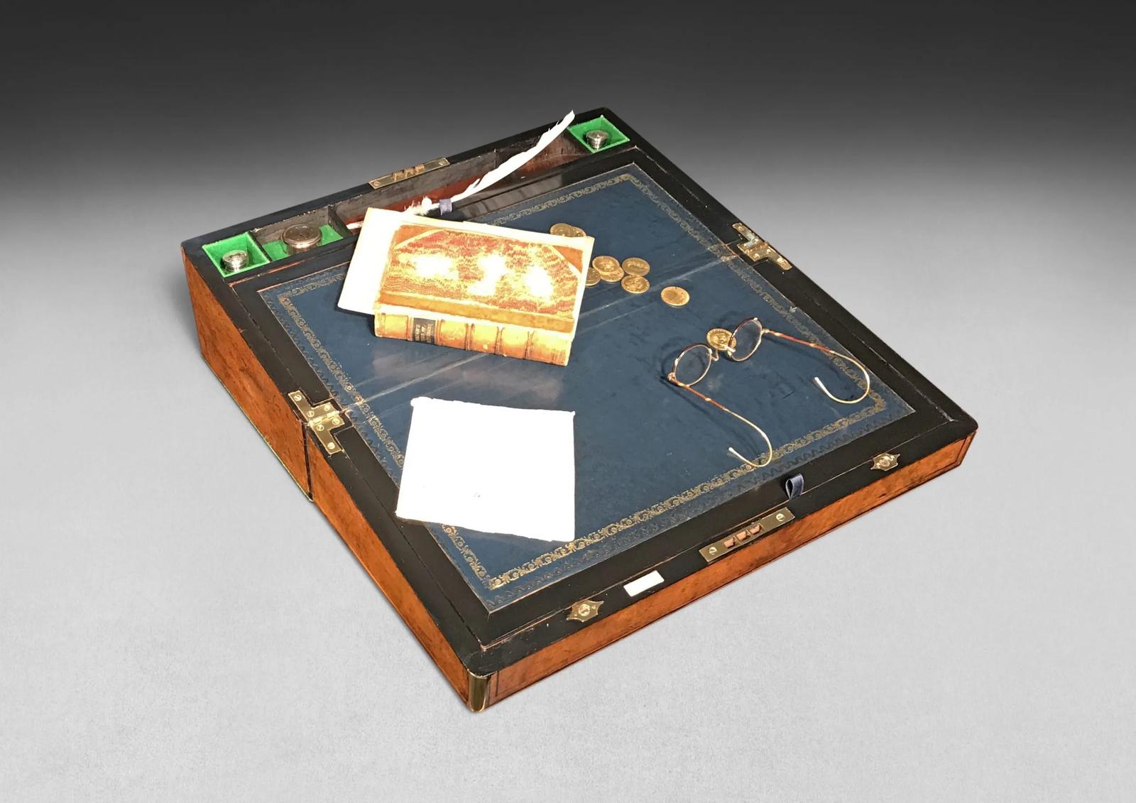 Burr Walnut & Brass Campaign Writing Box by Mappin & Webb (1 of 8) Burr Walnut & Brass Campaign Writing Box by Mappin & Webb (1 of 8)