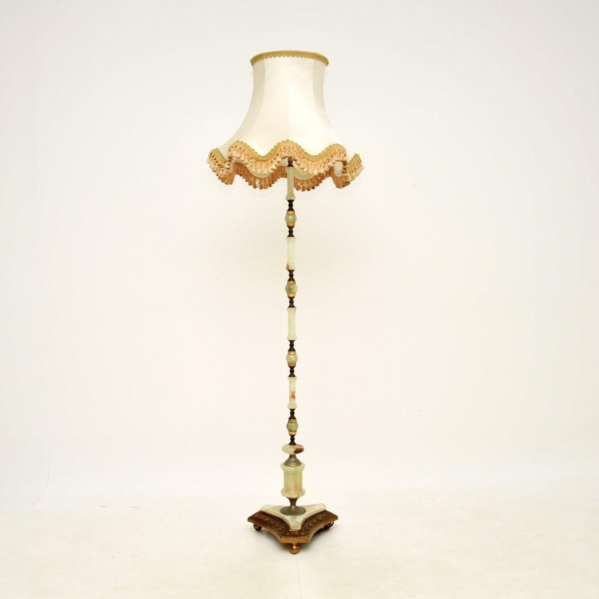 French Onyx & Gilt Metal Floor Lamp (1 of 9) French Onyx & Gilt Metal Floor Lamp (1 of 9)