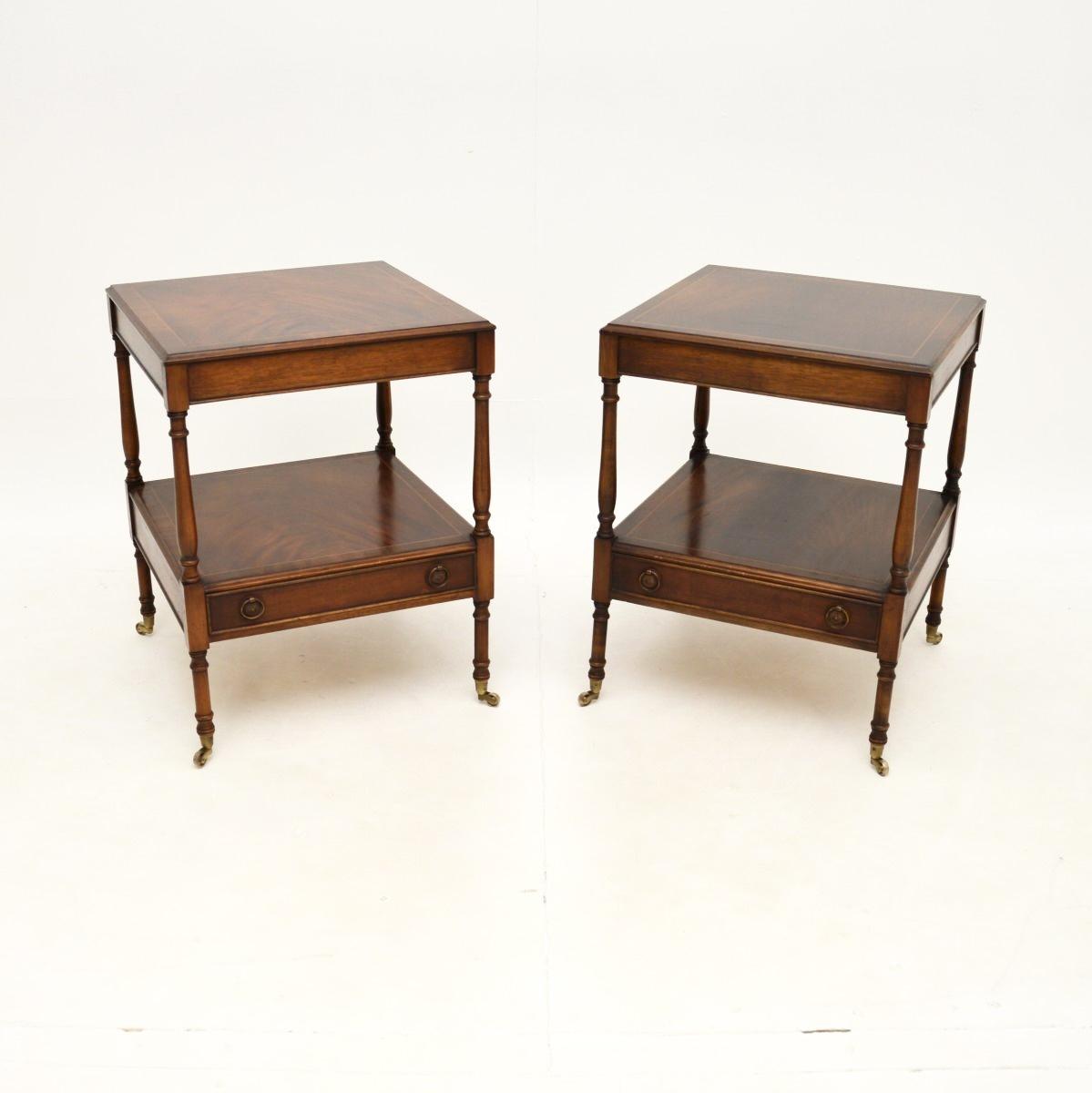 Pair of Antique Georgian Style Mahogany Side Tables (1 of 9) Pair of Antique Georgian Style Mahogany Side Tables (1 of 9)