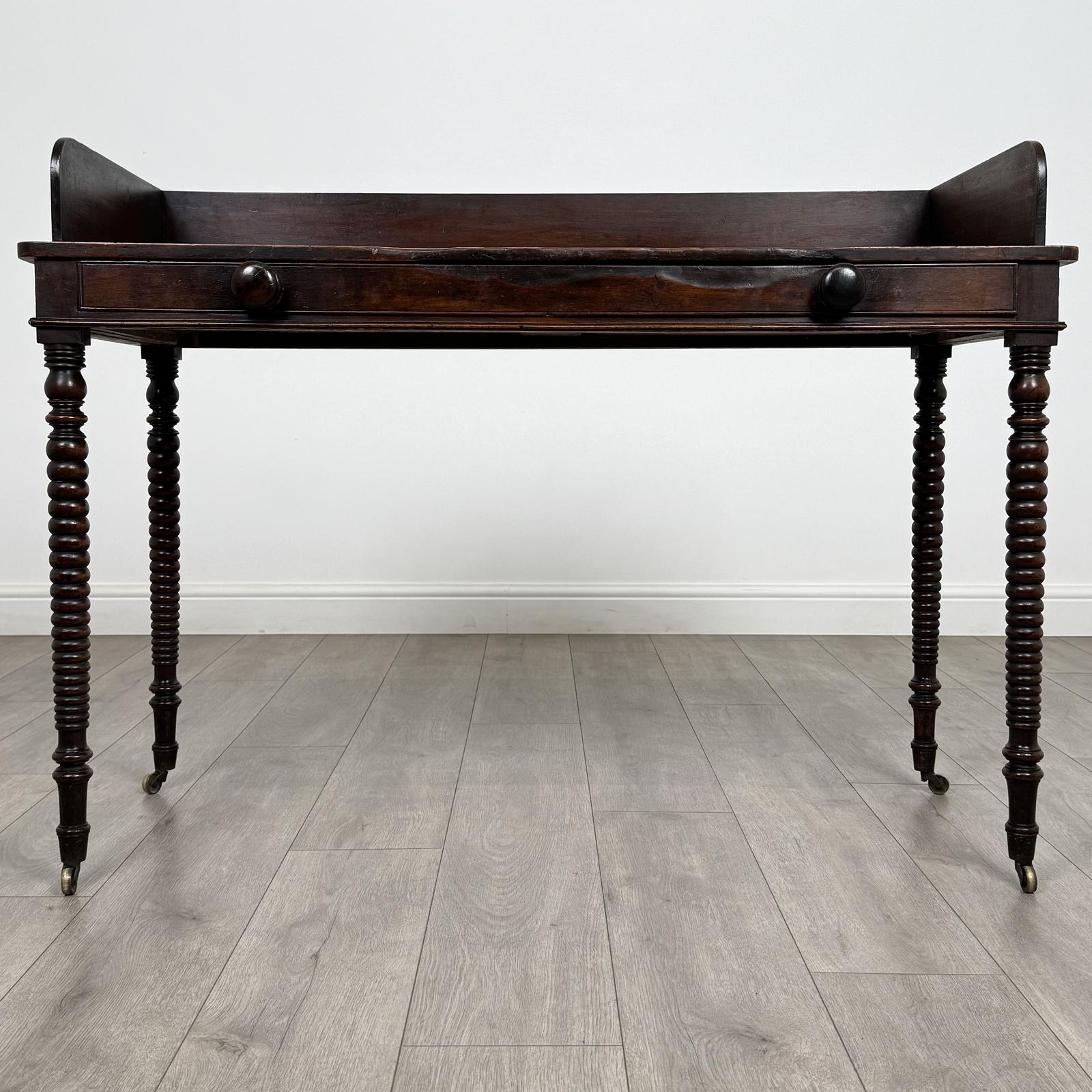 Antique 19th Century Bobbin Turned Writing Table in Mahogany (1 of 11) Antique 19th Century Bobbin Turned Writing Table in Mahogany (1 of 11)