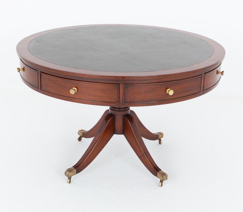 Georgian Revival Mahogany Drum Table (1 of 6)