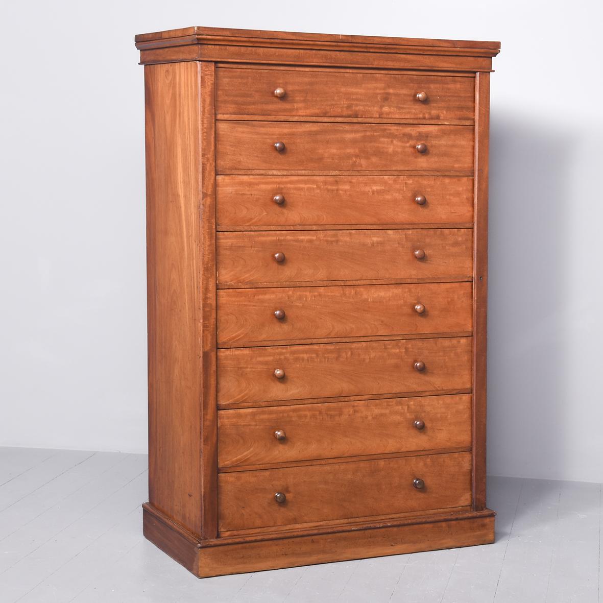 Rare Outsized Victorian Figured Mahogany Wellington Chest (1 of 9)