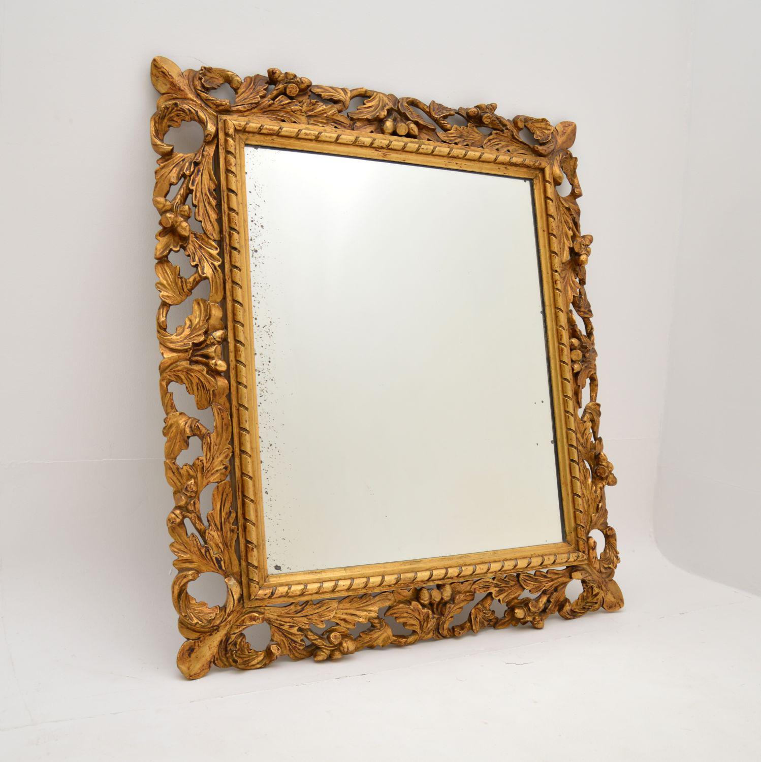 Antique French Carved Giltwood Mirror (1 of 10) Antique French Carved Giltwood Mirror (1 of 10)