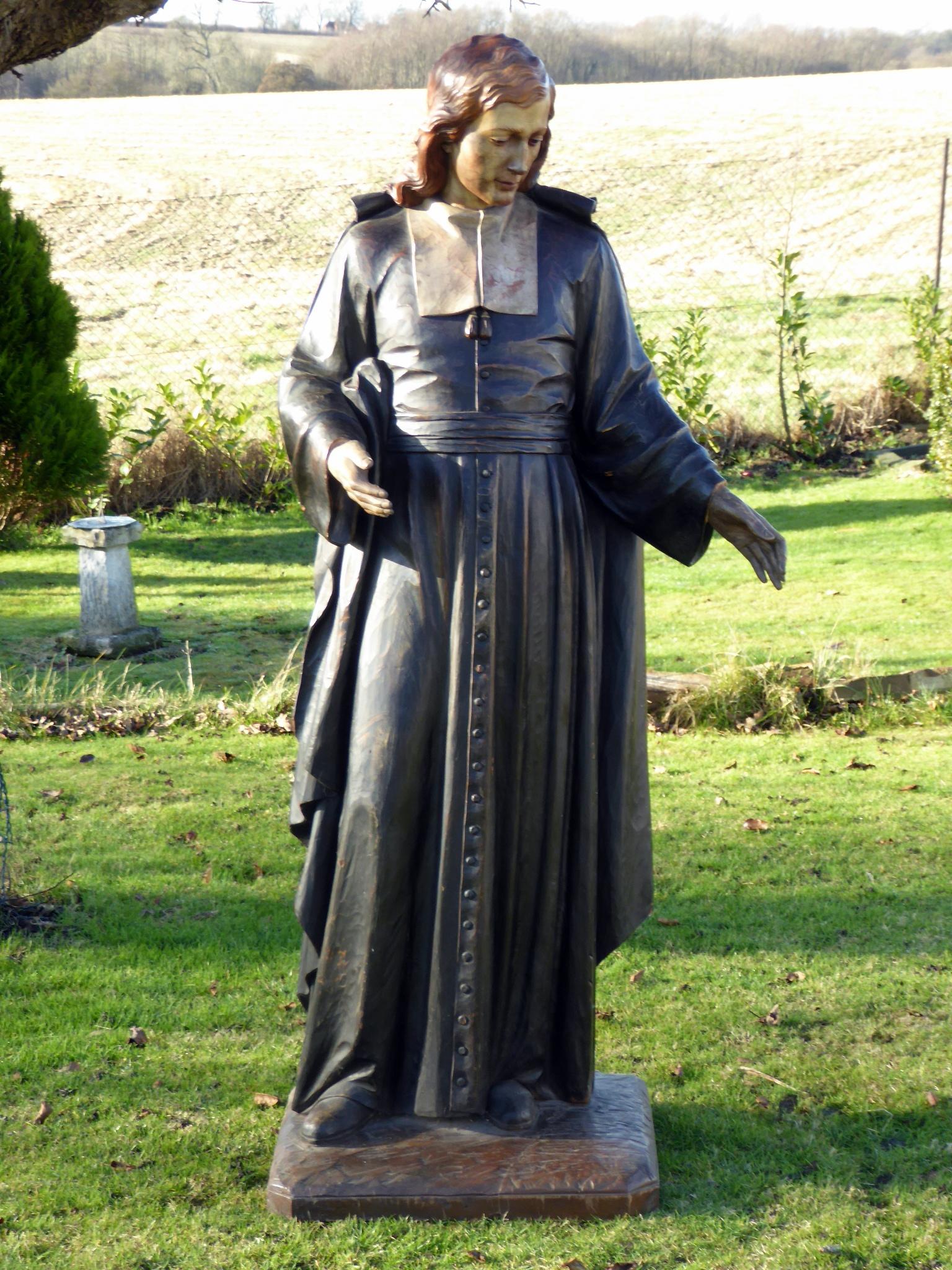 Carved Saint 5ft Italian Original Paint 1830 (1 of 16)