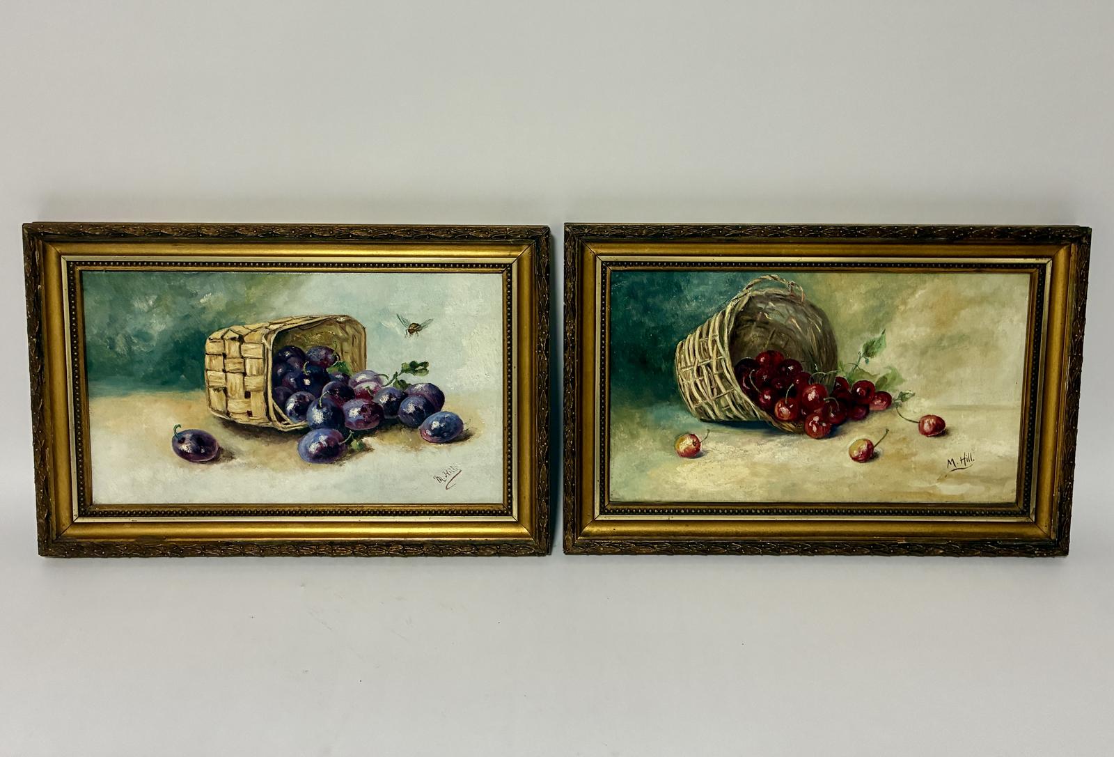 Pair of Still Life Oil Paintings by M.Hill (1 of 11) Pair of Still Life Oil Paintings by M.Hill (1 of 11)