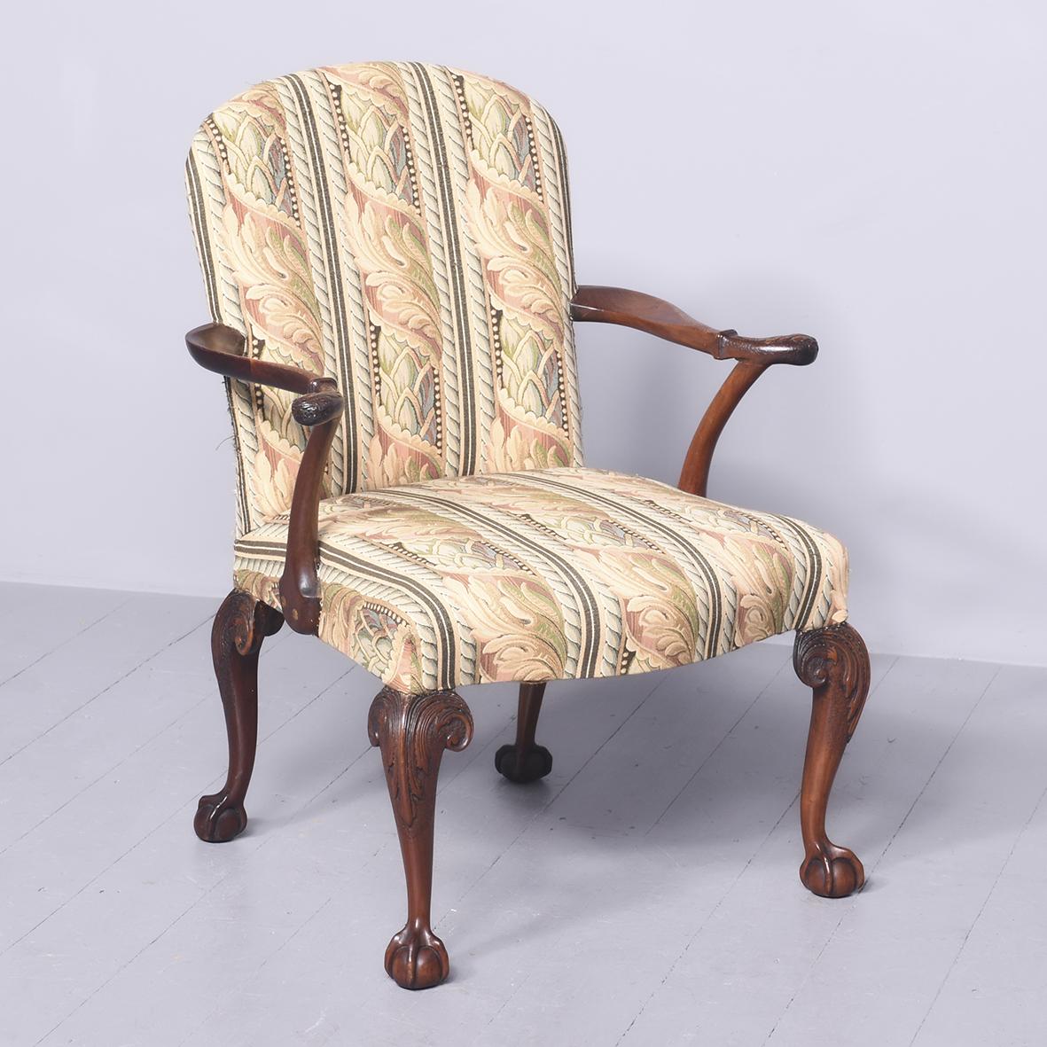 George III Style Mahogany Armchair c.1890 (1 of 8)