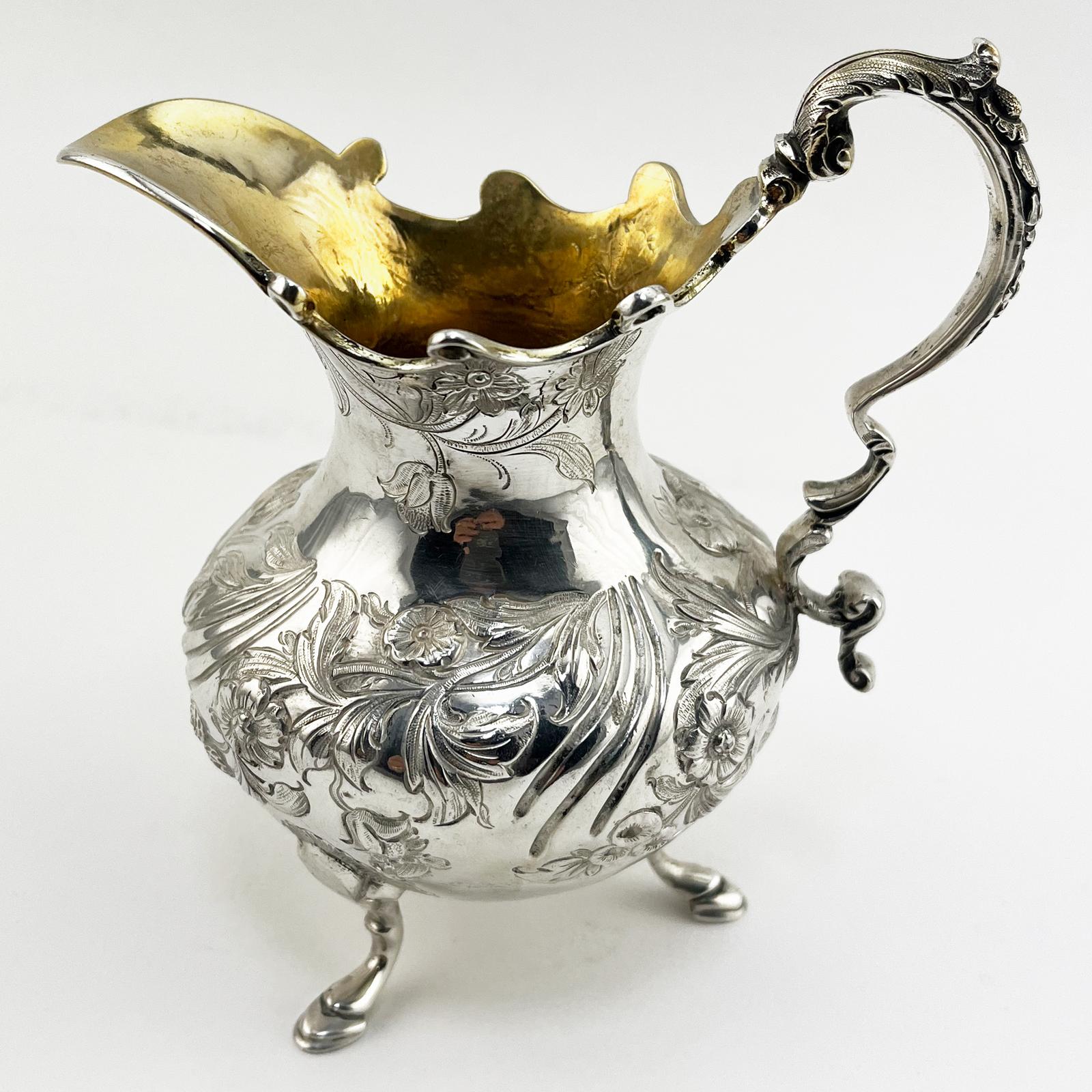 Unusual Early Victorian Sterling Silver Cream Jug (1 of 8) Unusual Early Victorian Sterling Silver Cream Jug (1 of 8)