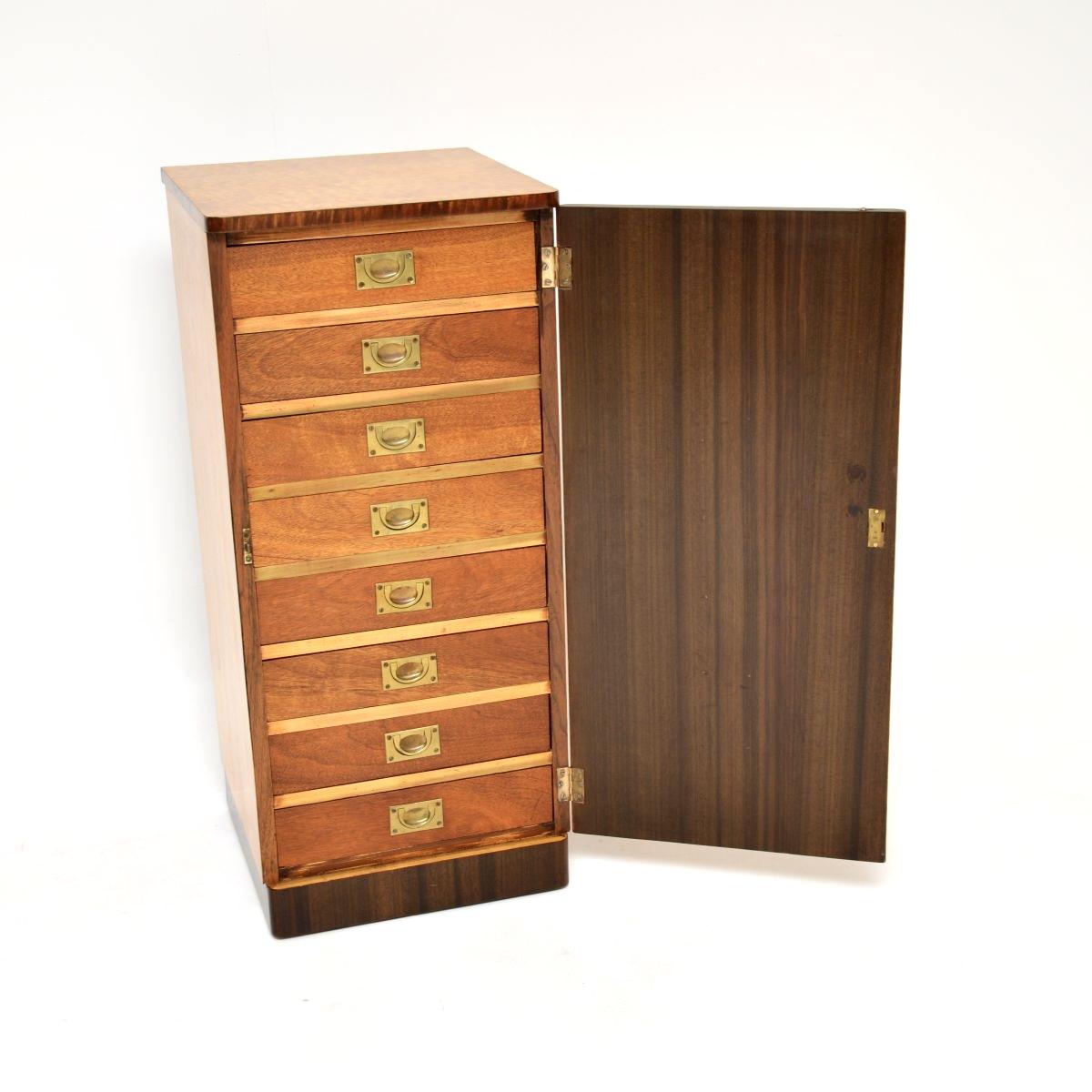 Art Deco Birds Eye Maple & Walnut Cabinet (1 of 11)