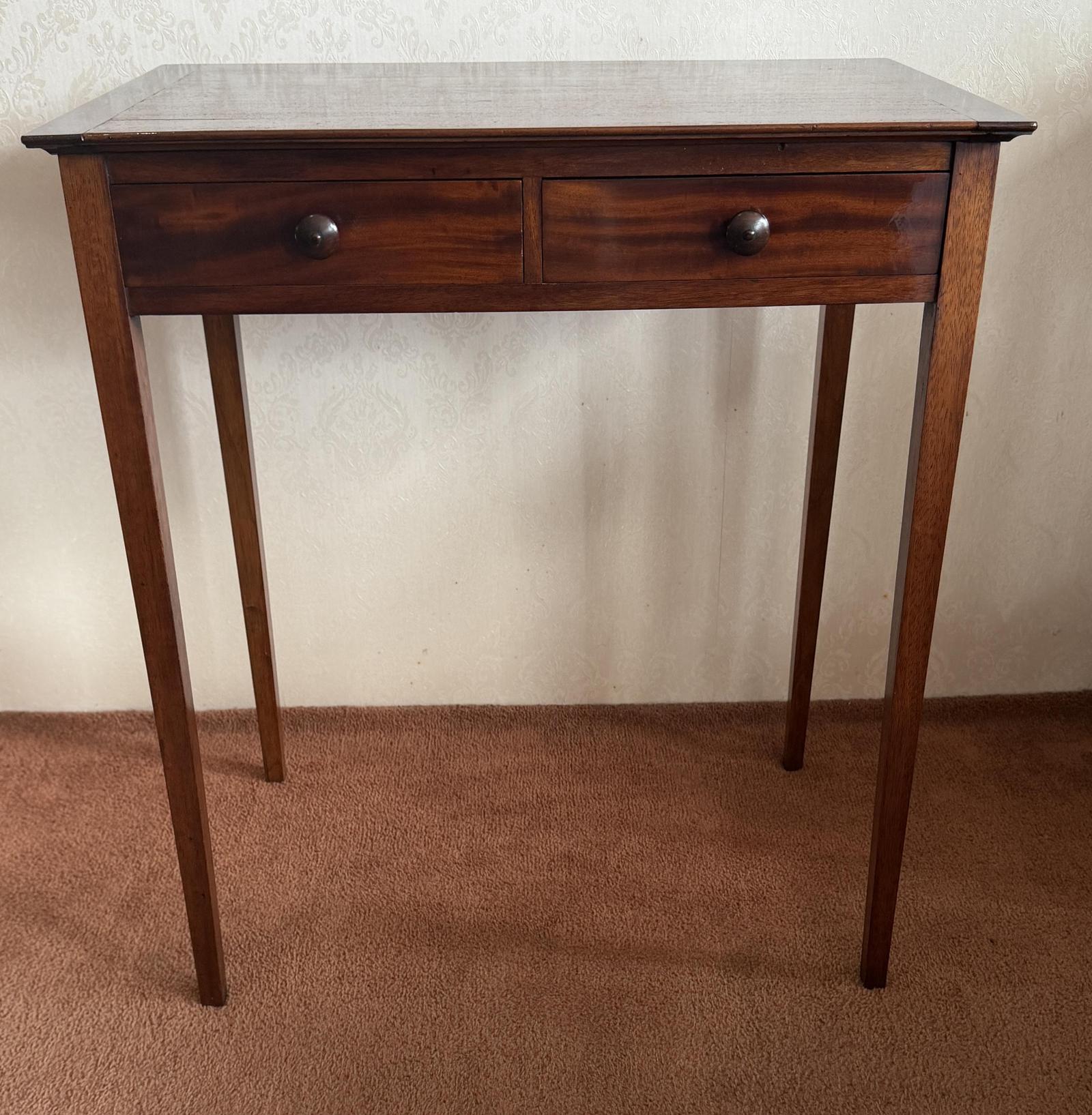 Unusually Small Side Table with Fitted Drawers (1 of 5) Unusually Small Side Table with Fitted Drawers (1 of 5)