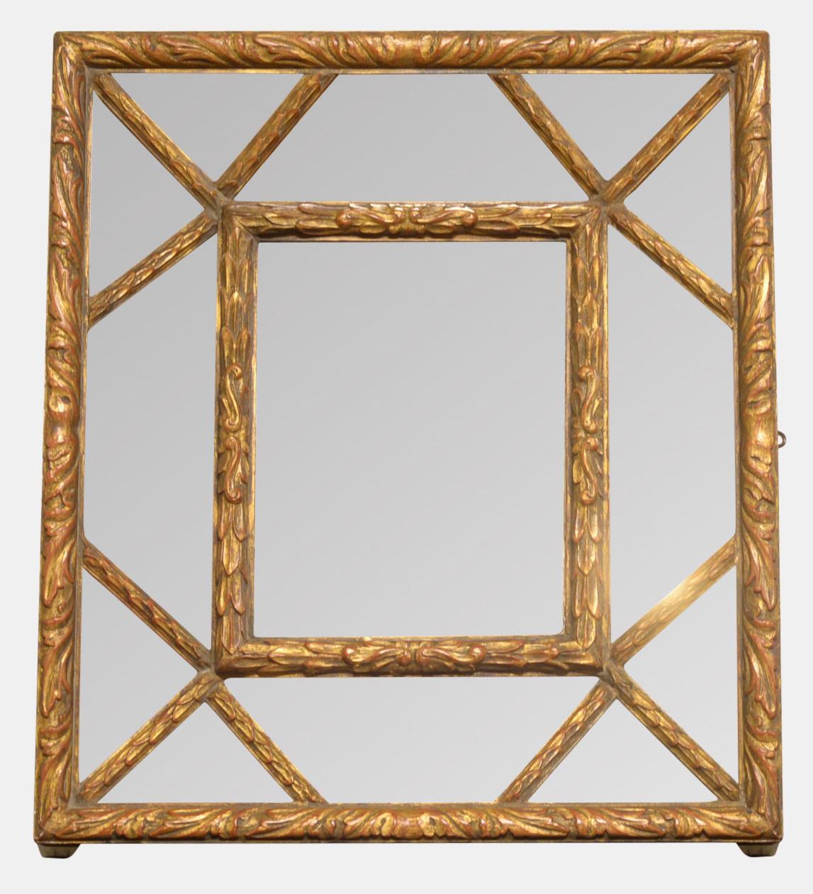 French Carved Wooden Framed Mirror c.1900 (1 of 2) French Carved Wooden Framed Mirror c.1900 (1 of 2)
