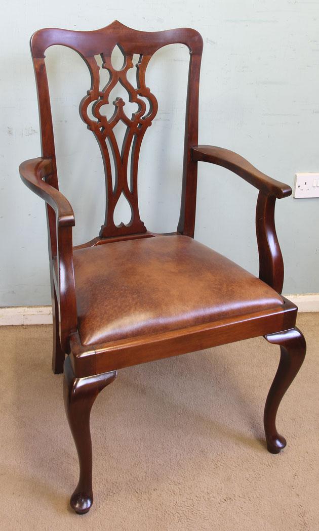 Antique Mahogany Georgian Style Desk Chair (1 of 7)