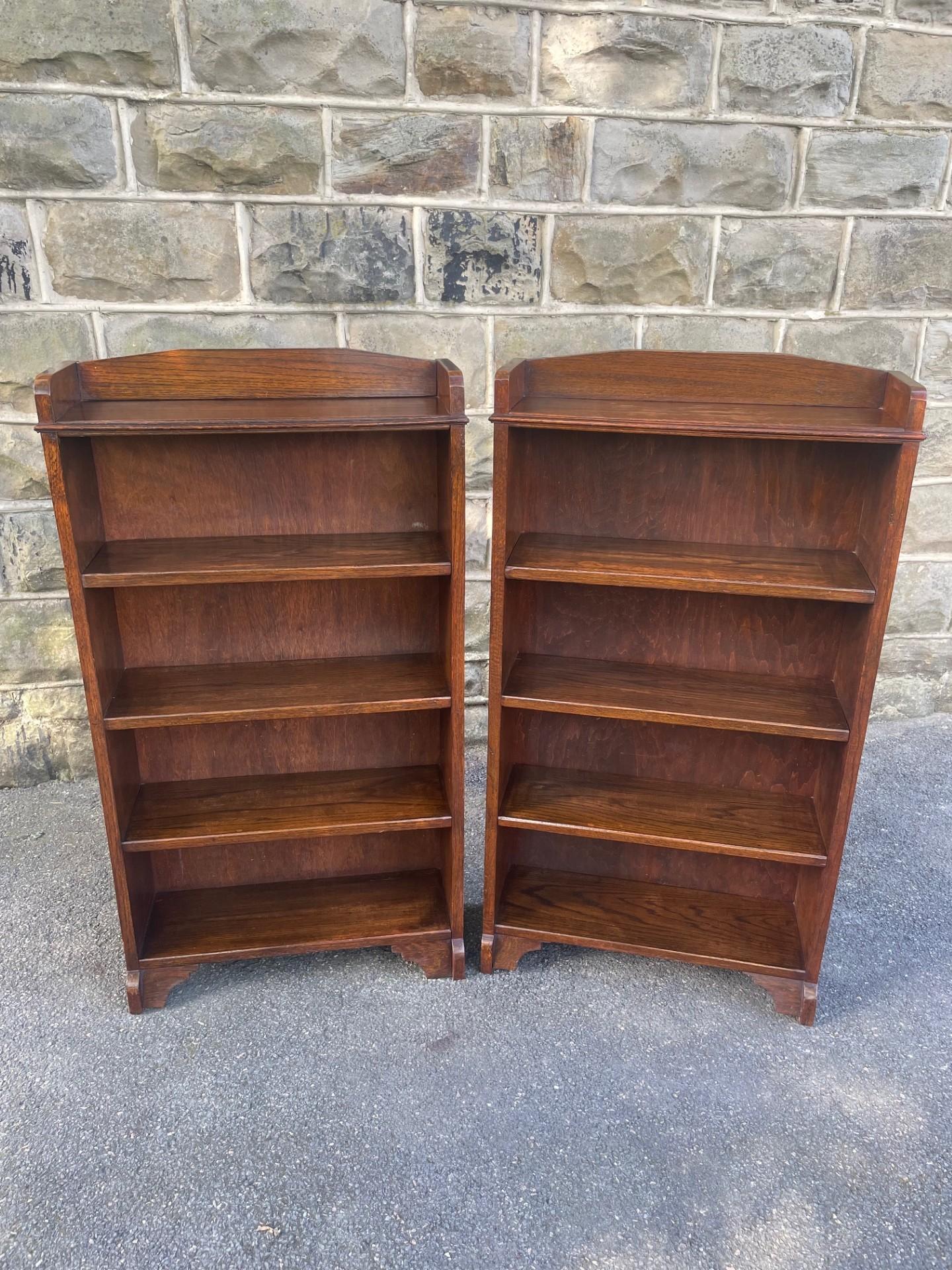 Pair of Antique Oak Open Bookcases Bookshelves (1 of 12) Pair of Antique Oak Open Bookcases Bookshelves (1 of 12)