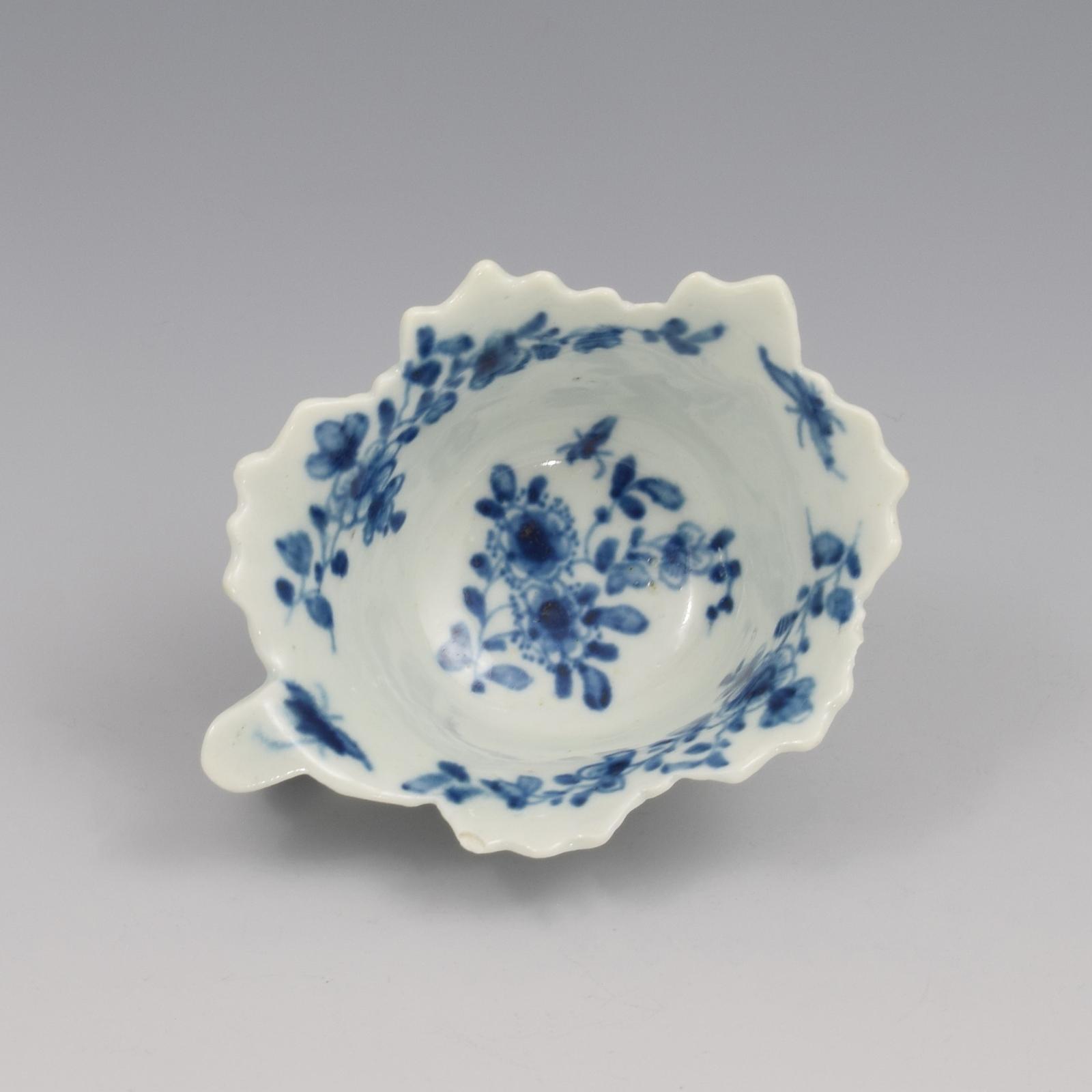 Rare First Period Worcester Porcelain Pickle Leaf Daisy Butter Boat c.1760 (1 of 11) Rare First Period Worcester Porcelain Pickle Leaf Daisy Butter Boat c.1760 (1 of 11)