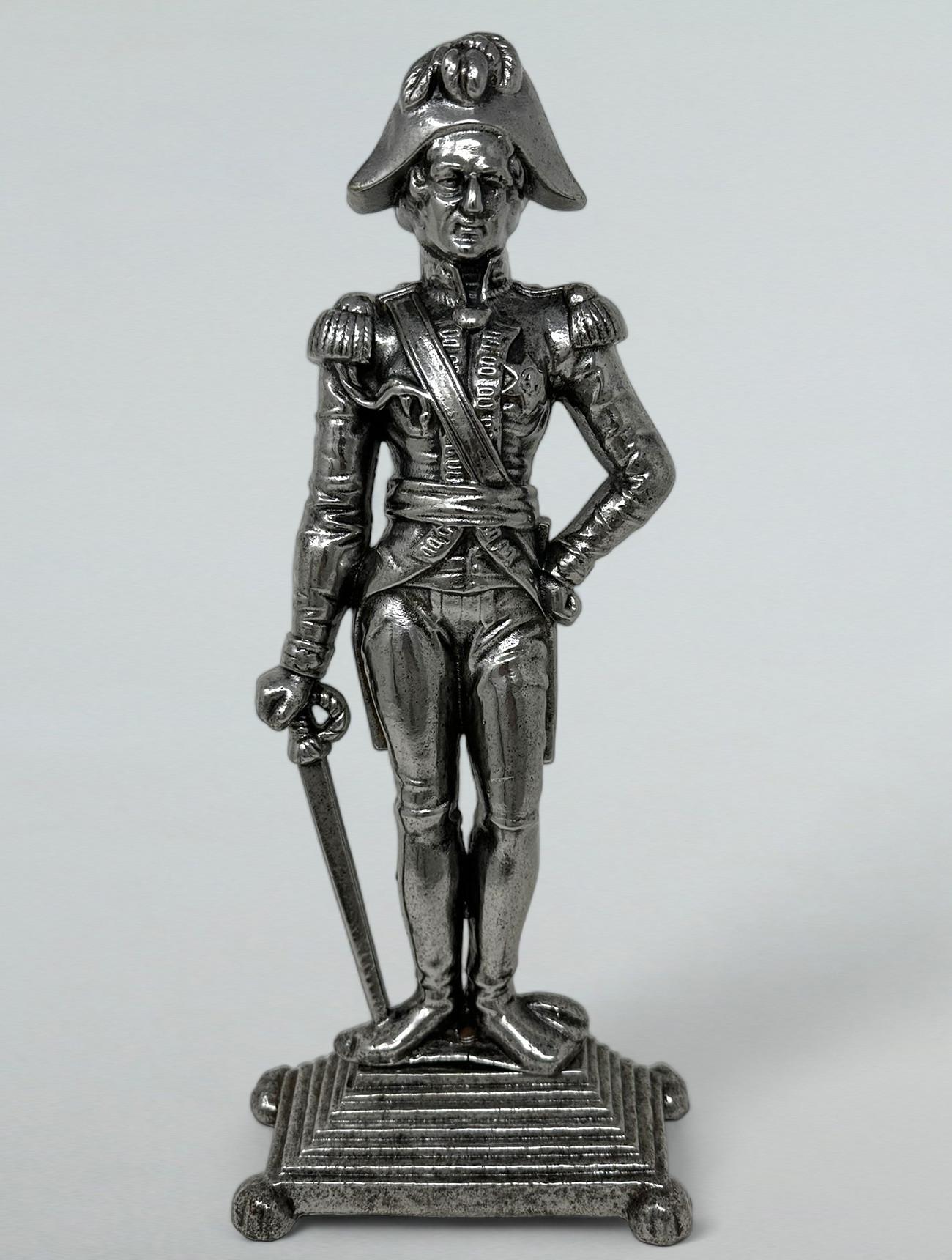 Antique Silvered Cast Iron Victorian Door Stop Duke of Wellington Irish Interest (1 of 9)