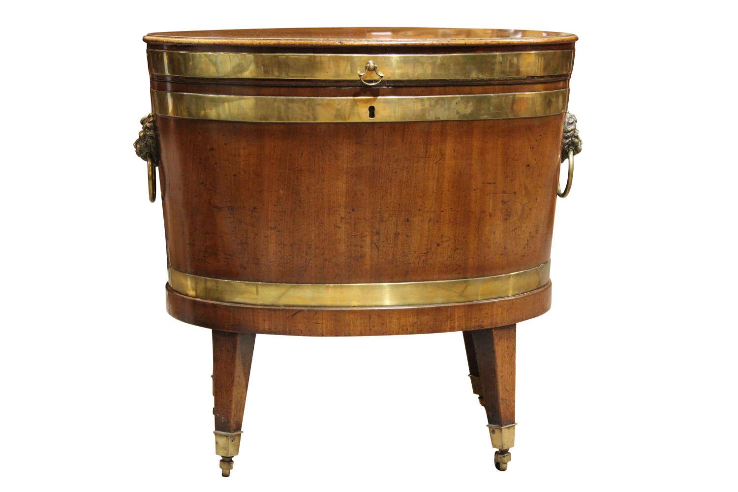 George III Oval Mahogany & Brass Bound Wine Cooler (1 of 6) George III Oval Mahogany & Brass Bound Wine Cooler (1 of 6)
