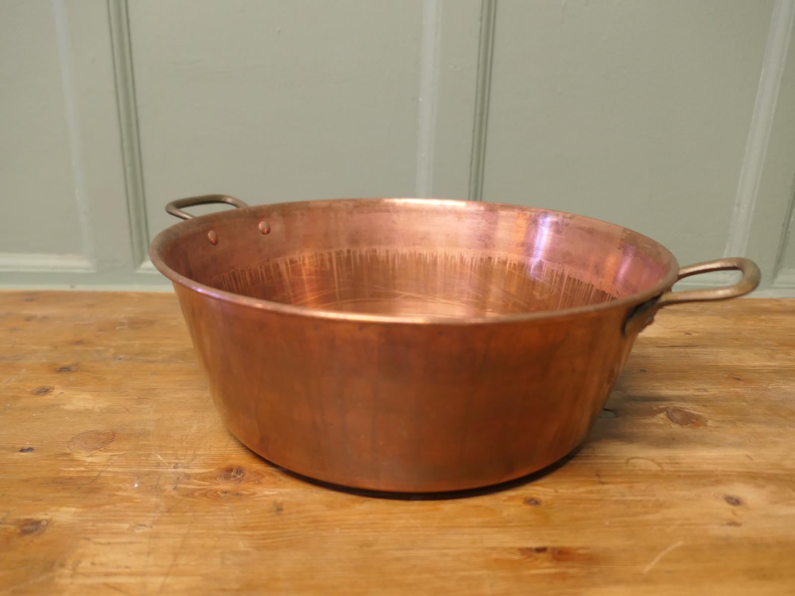 Large 19th Century Double Handled Copper Jam Pan (1 of 5) Large 19th Century Double Handled Copper Jam Pan (1 of 5)