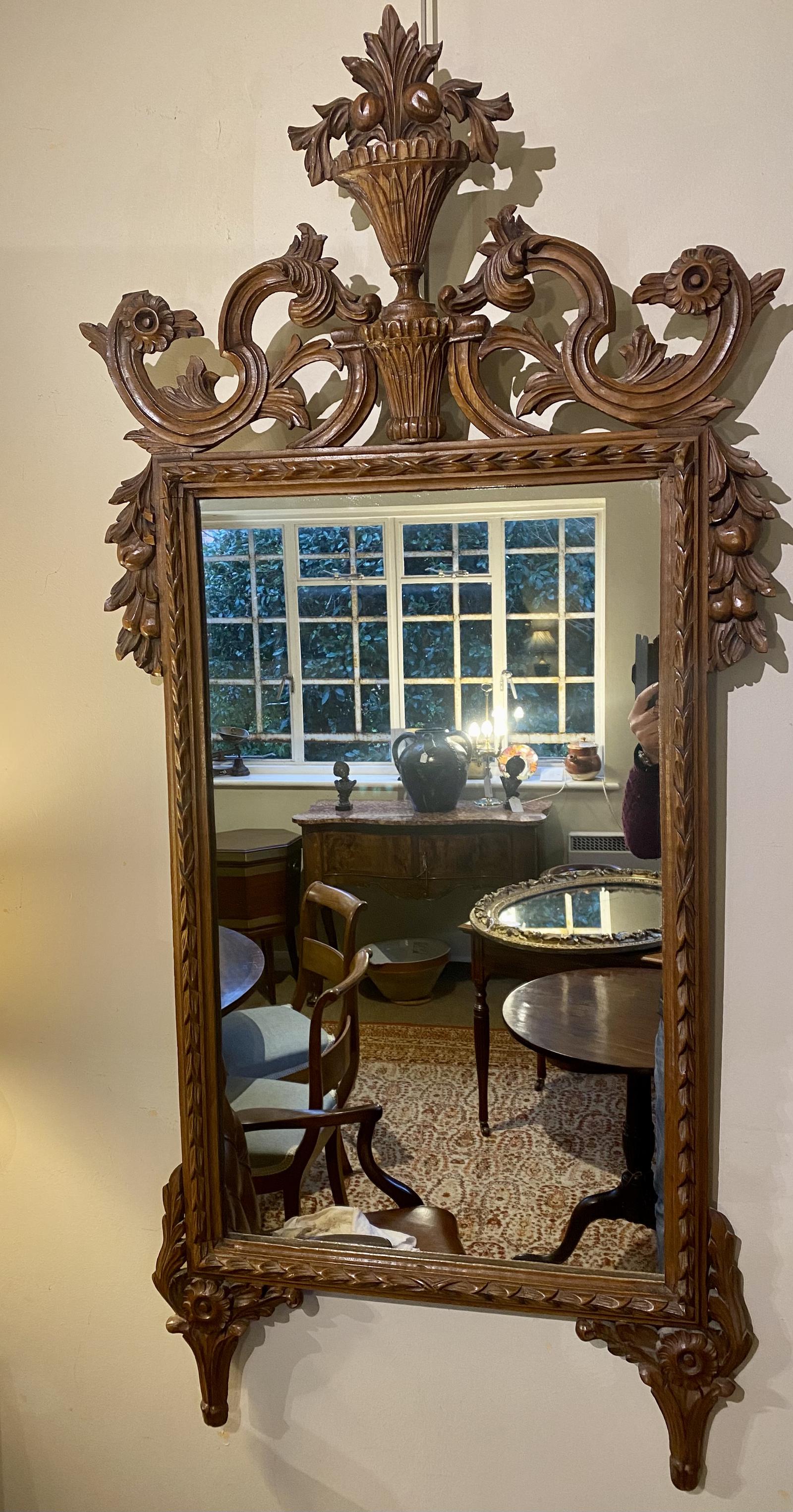 French Carved Walnut Mirror (1 of 9) French Carved Walnut Mirror (1 of 9)