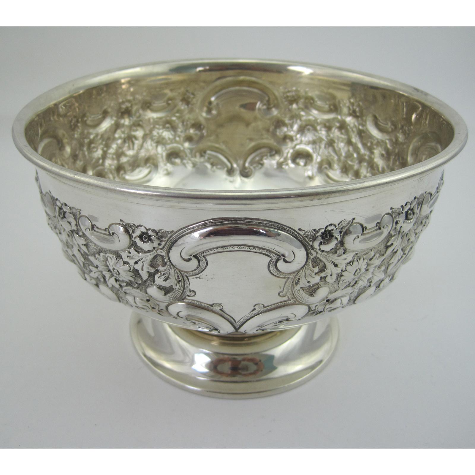 Edwardian Mappin & Webb Sterling Silver Rose Bowl (1 of 7)