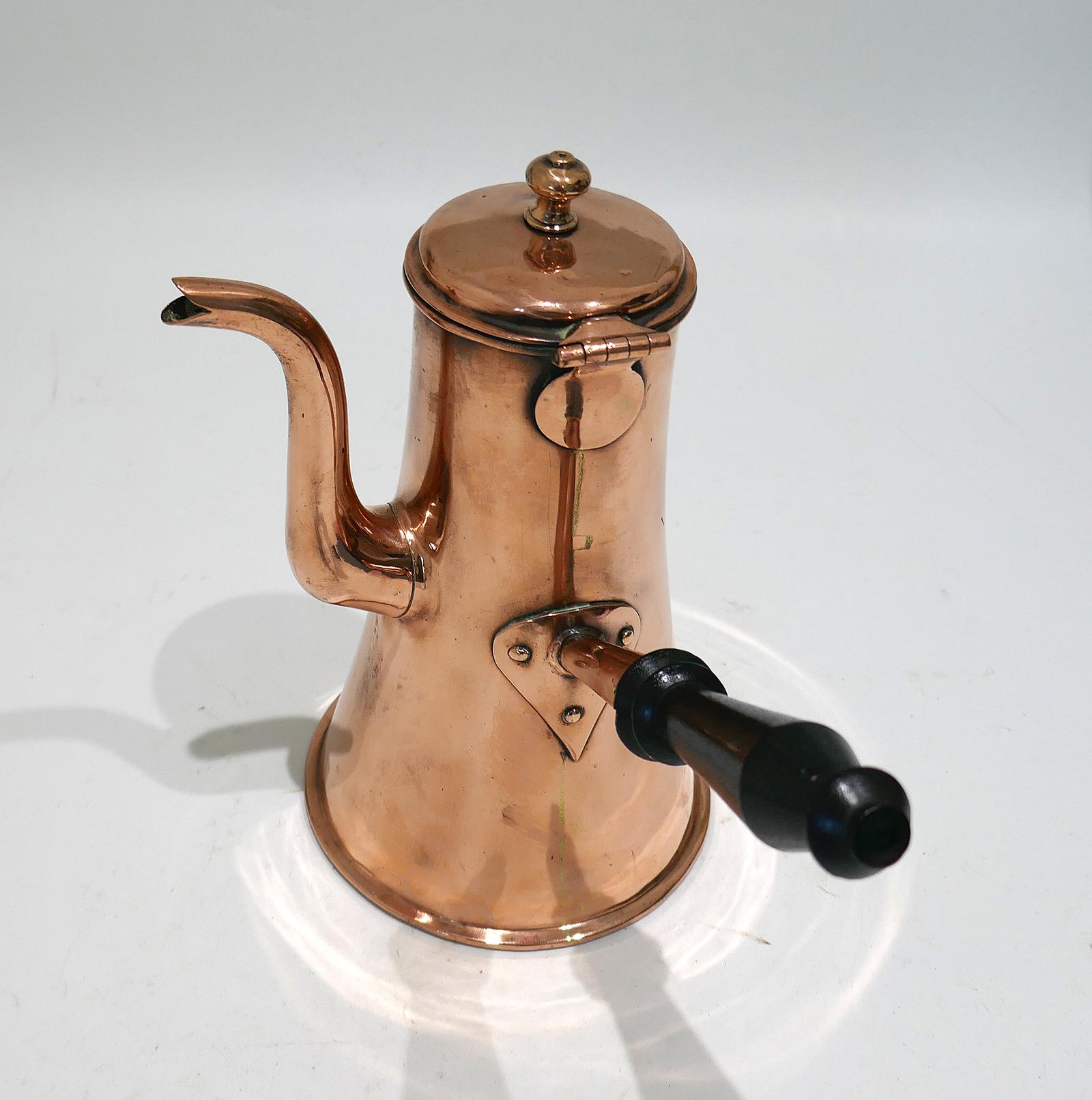 Antique Early Metalware Mid 18thc Copper Coffee Pot With Side Handled. English (1 of 4) Antique Early Metalware Mid 18thc Copper Coffee Pot With Side Handled. English (1 of 4)