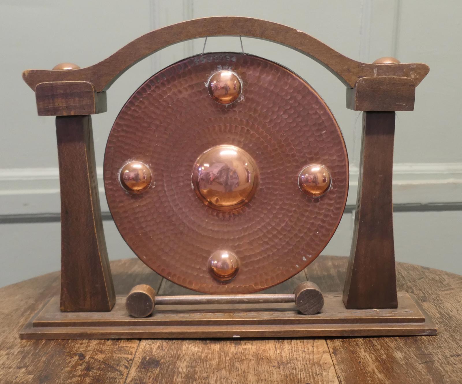French Arts & Crafts Carved Copper Table Gong (1 of 6) French Arts & Crafts Carved Copper Table Gong (1 of 6)