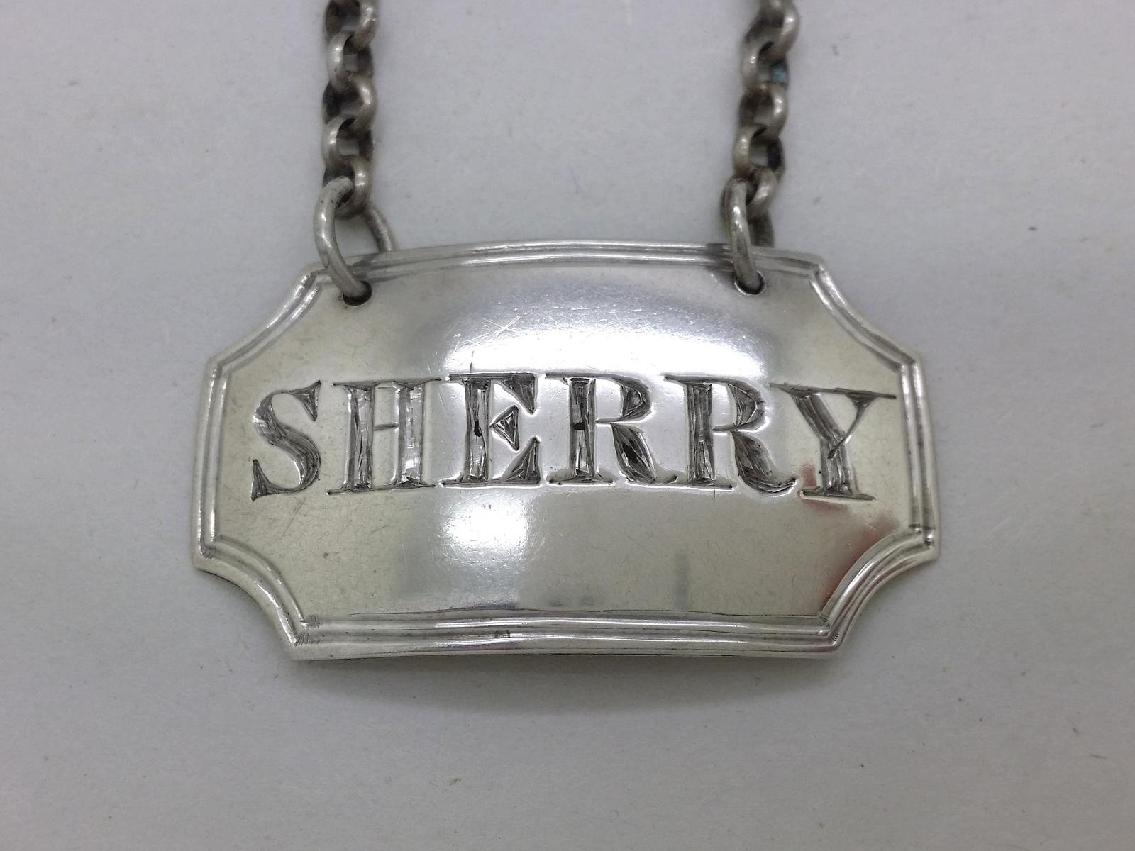 Victorian 1846 Sterling Silver Sherry Decanter Wine Label Hallmarked London (1 of 13)