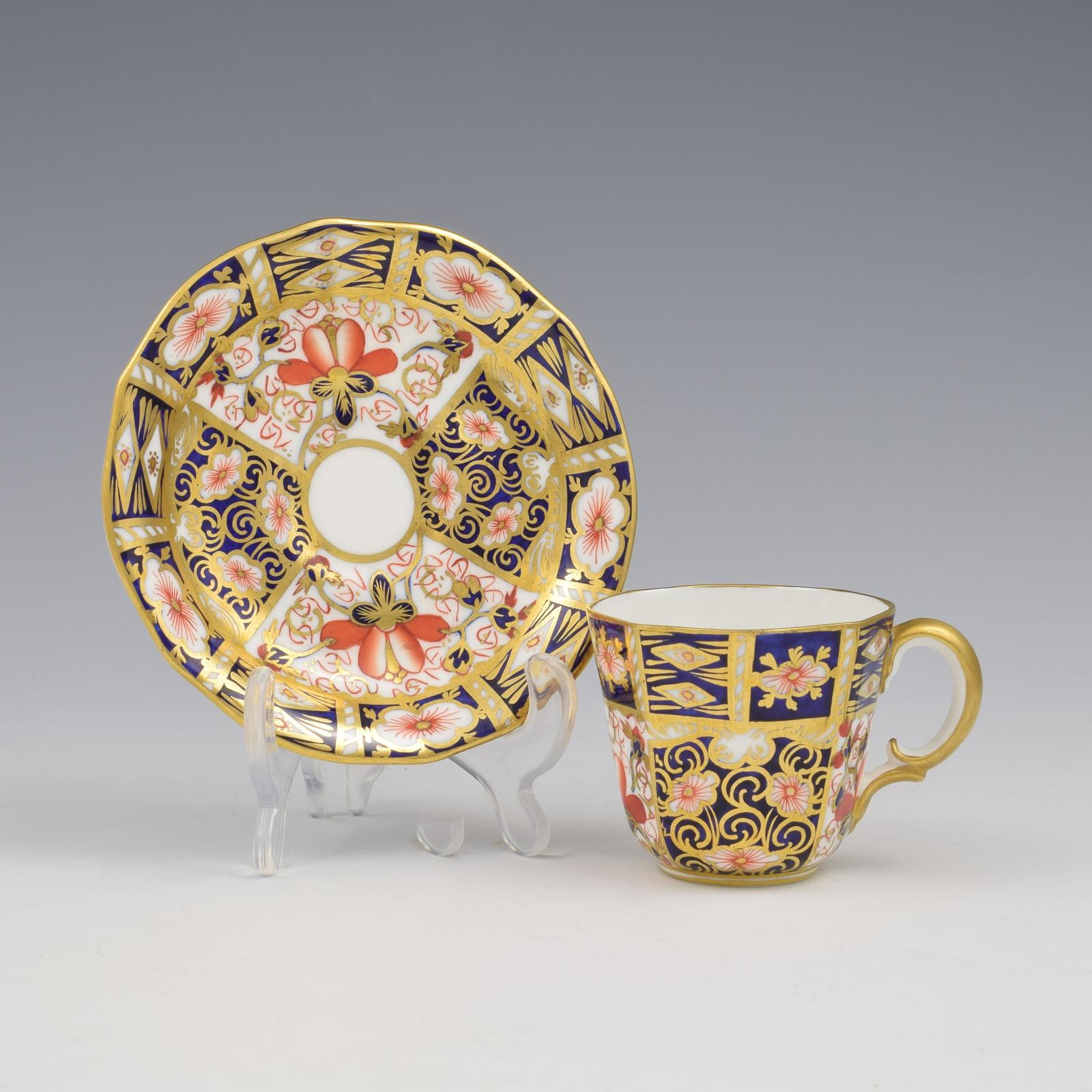 Miniature Edwardian Royal Crown Derby Imari Octagonal Cup & Saucer 2451 (1 of 9) Miniature Edwardian Royal Crown Derby Imari Octagonal Cup & Saucer 2451 (1 of 9)
