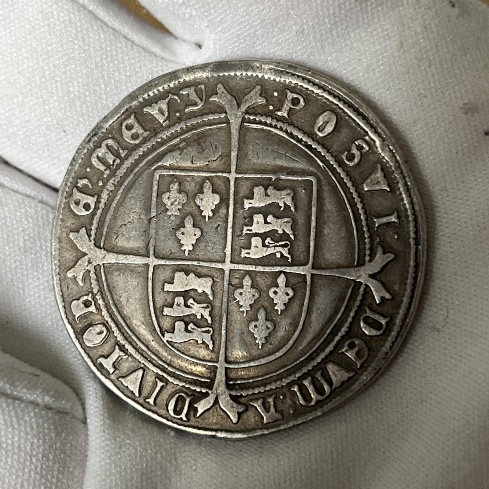 Edward VI - Silver 1551 Crown - Mintmark - y (1 of 15)