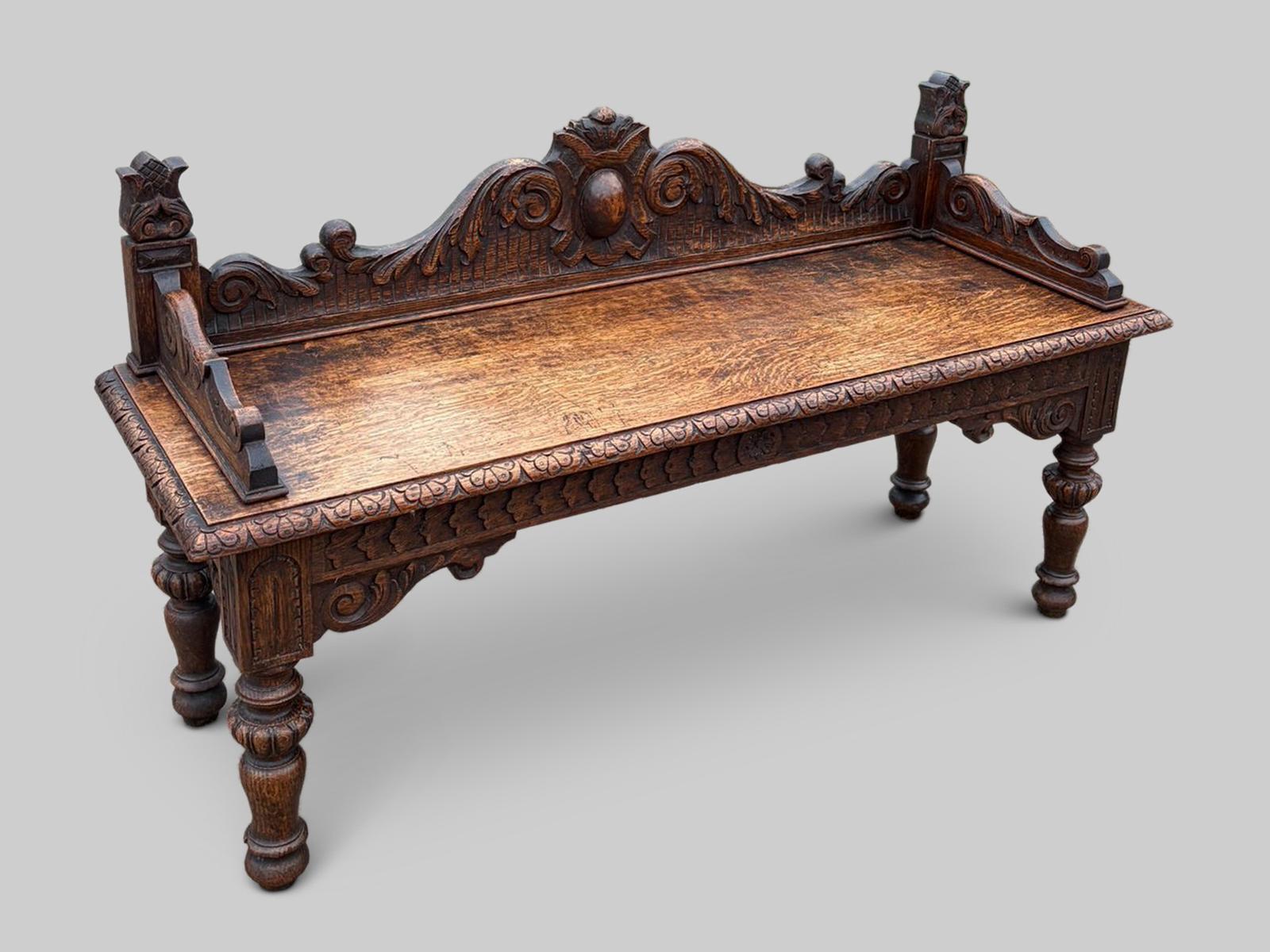 Victorian Carved Window Bench (1 of 6) Victorian Carved Window Bench (1 of 6)
