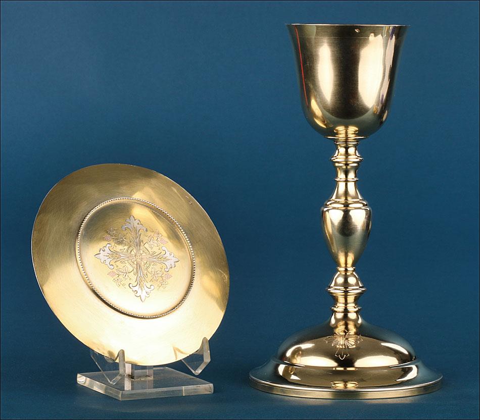 Antique Chalice in Bronze & Silver with Gilt Paten - France c.1900 (1 of 16) Antique Chalice in Bronze & Silver with Gilt Paten - France c.1900 (1 of 16)