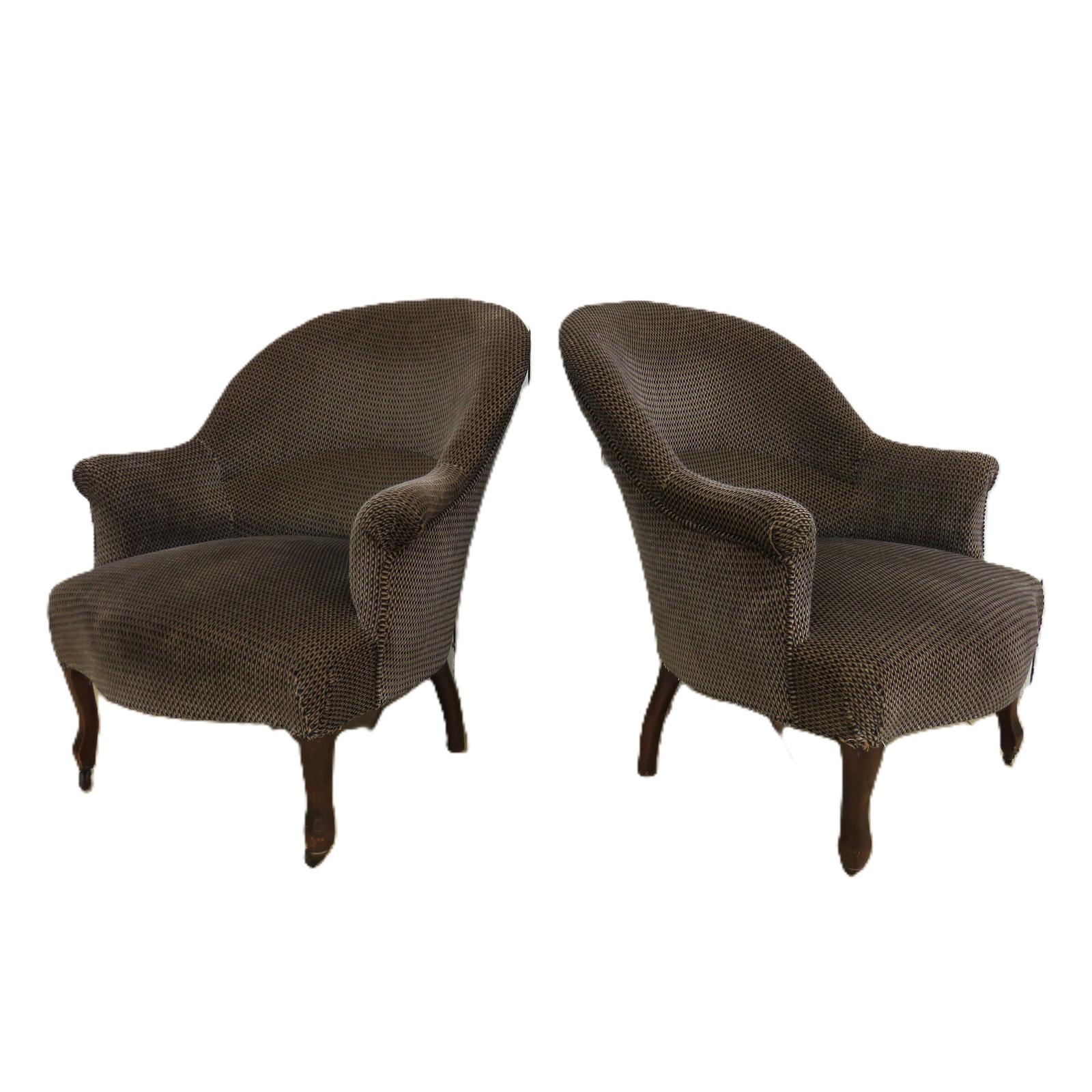 Pair Of Antique Napoleon III Tub Armchairs (1 of 9) Pair Of Antique Napoleon III Tub Armchairs (1 of 9)