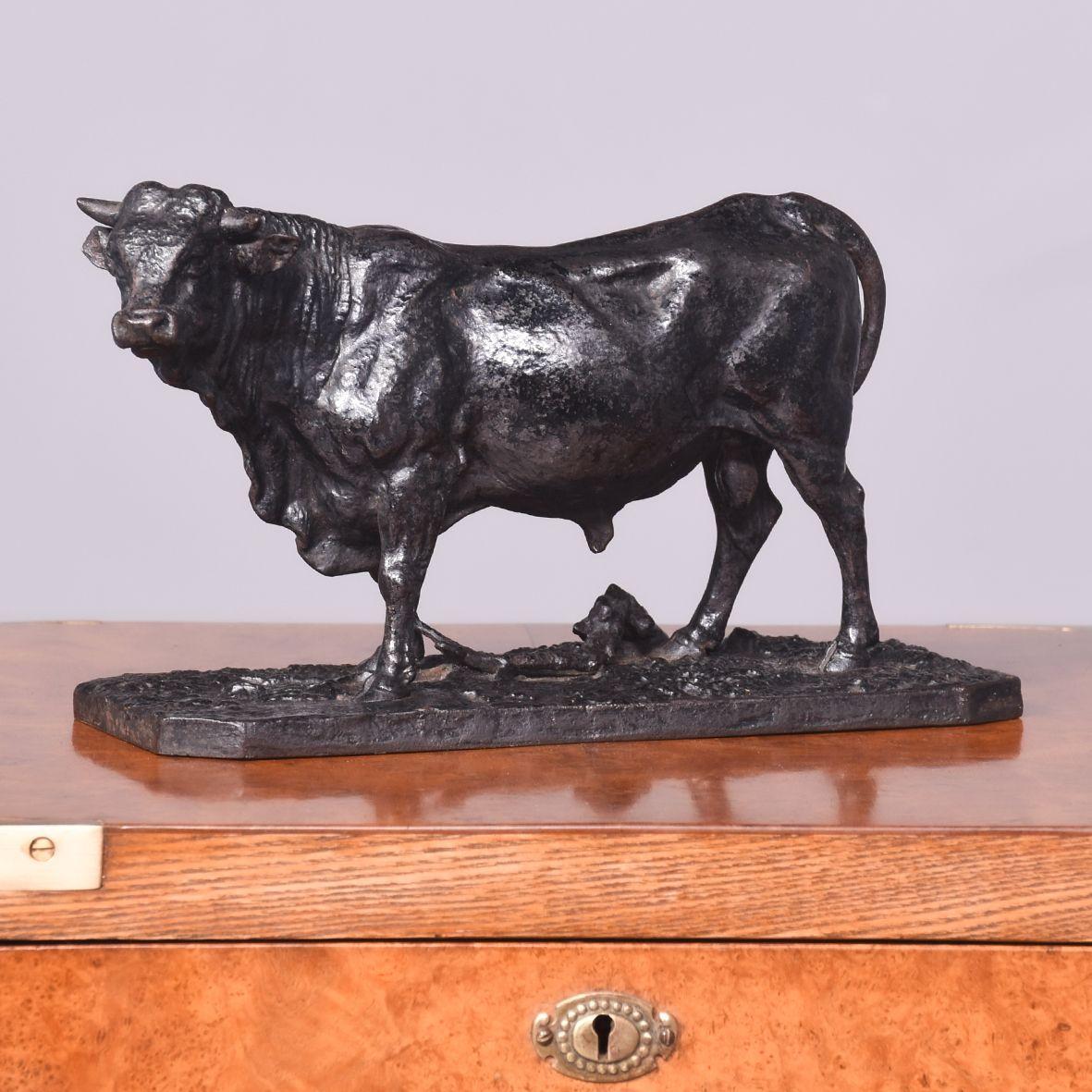 Original French Cast-iron Model of a Bull Stamped P J Mene (1 of 6) Original French Cast-iron Model of a Bull Stamped P J Mene (1 of 6)