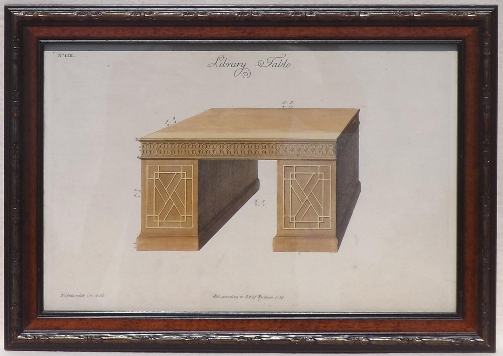Design for Library Table from Chippendale Directory (1 of 1) Design for Library Table from Chippendale Directory (1 of 1)