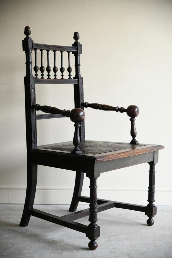 Antique Oak Occasional Chair (1 of 12)