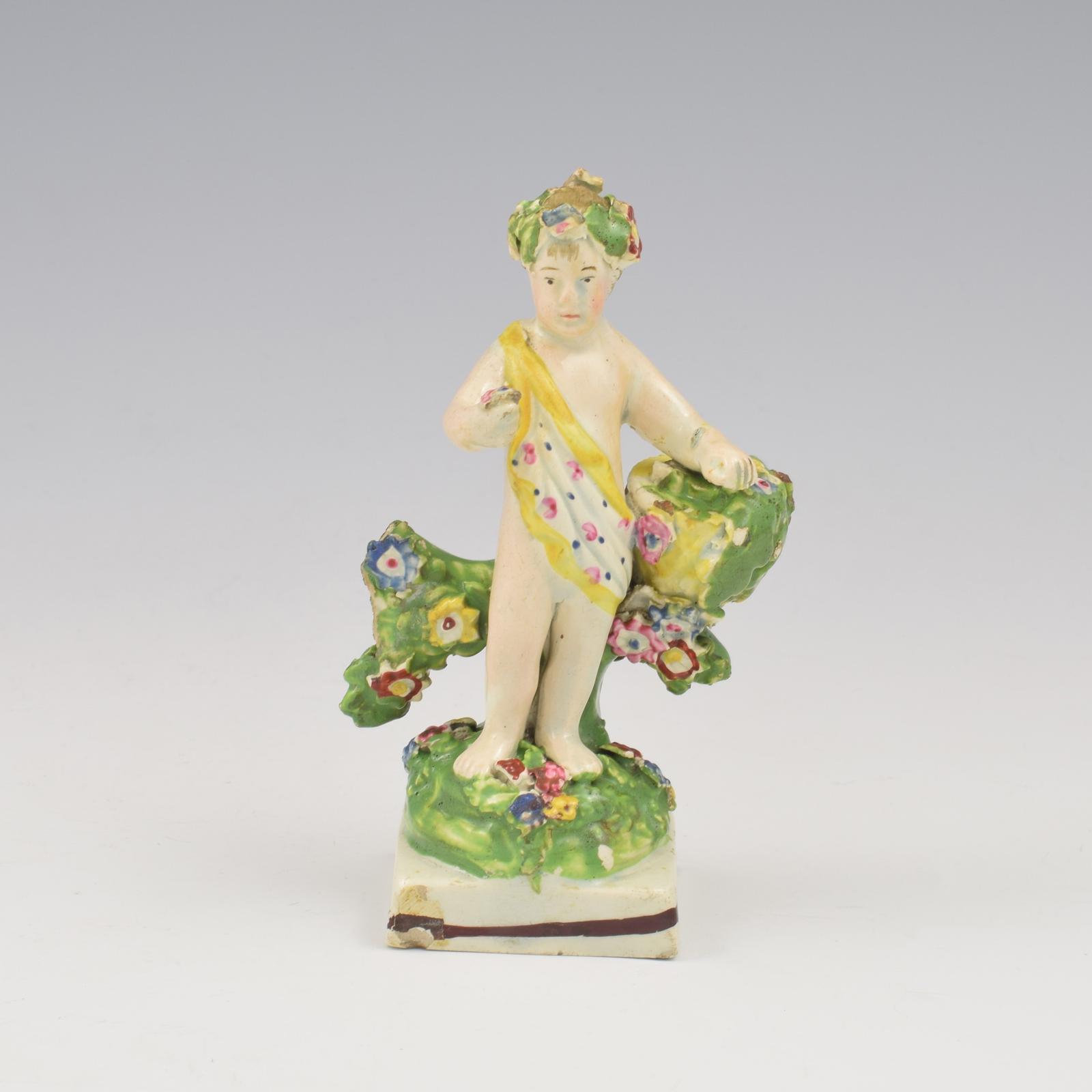 Georgian Staffordshire Pearlware Figure of Putto c.1810 Putti (1 of 10) Georgian Staffordshire Pearlware Figure of Putto c.1810 Putti (1 of 10)