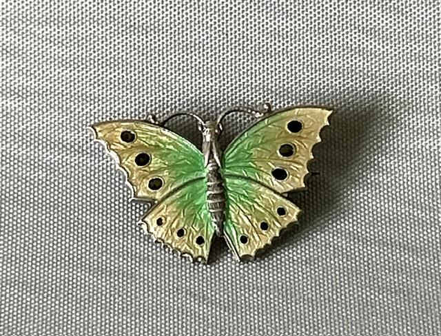 Petite Silver & Guilloche Enamel Butterfly Brooch (1 of 6) Petite Silver & Guilloche Enamel Butterfly Brooch (1 of 6)