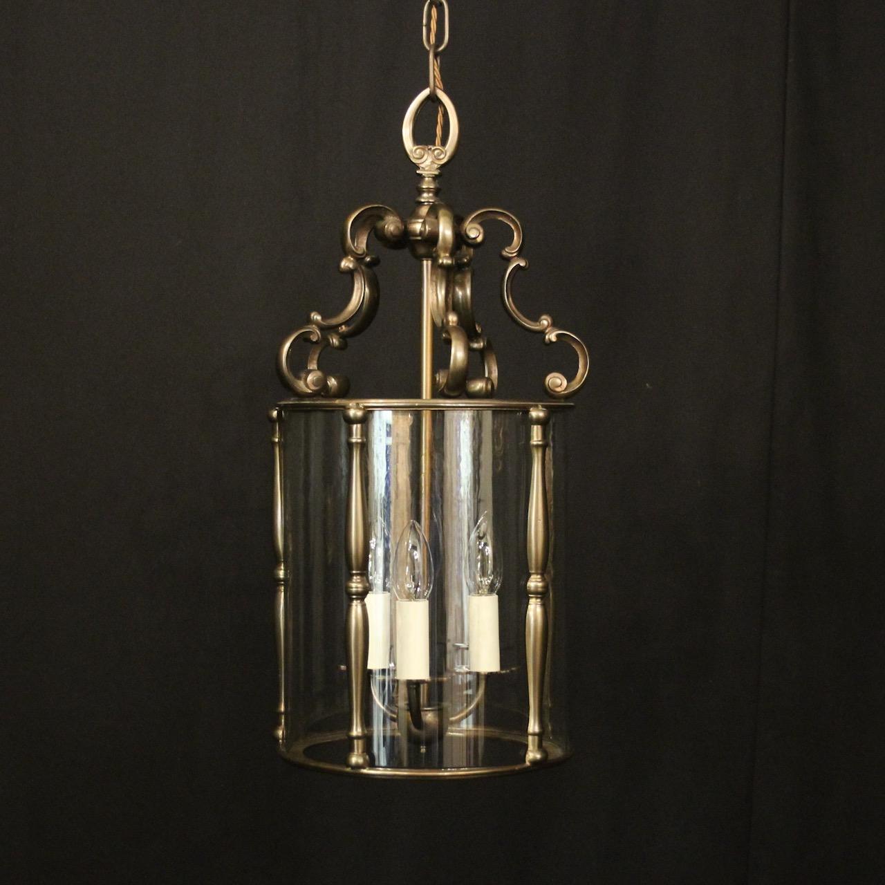 French Bronze Triple Light Antique Lantern (1 of 10)