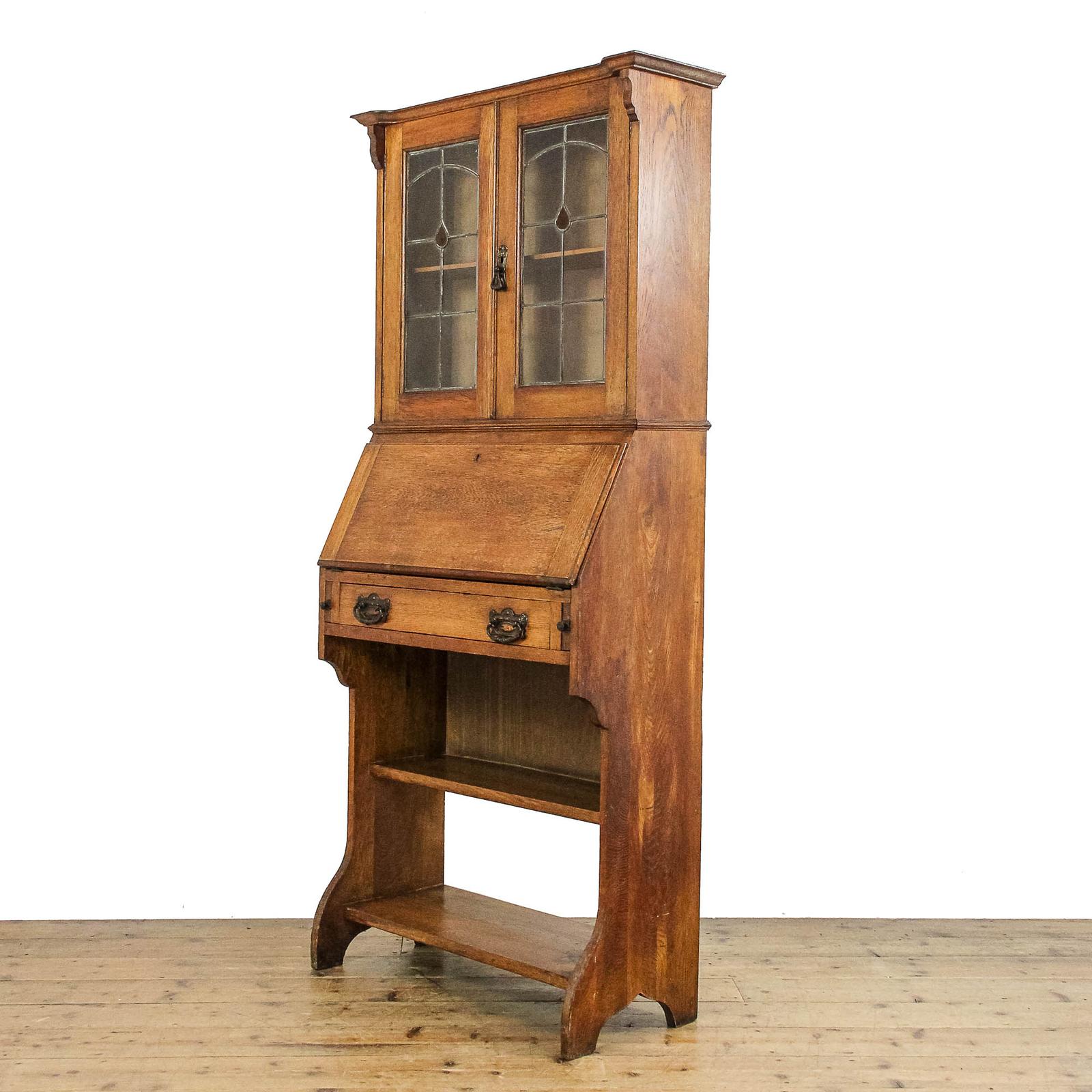 Antique Edwardian Oak Arts & Crafts Bureau Bookcase (1 of 14) Antique Edwardian Oak Arts & Crafts Bureau Bookcase (1 of 14)