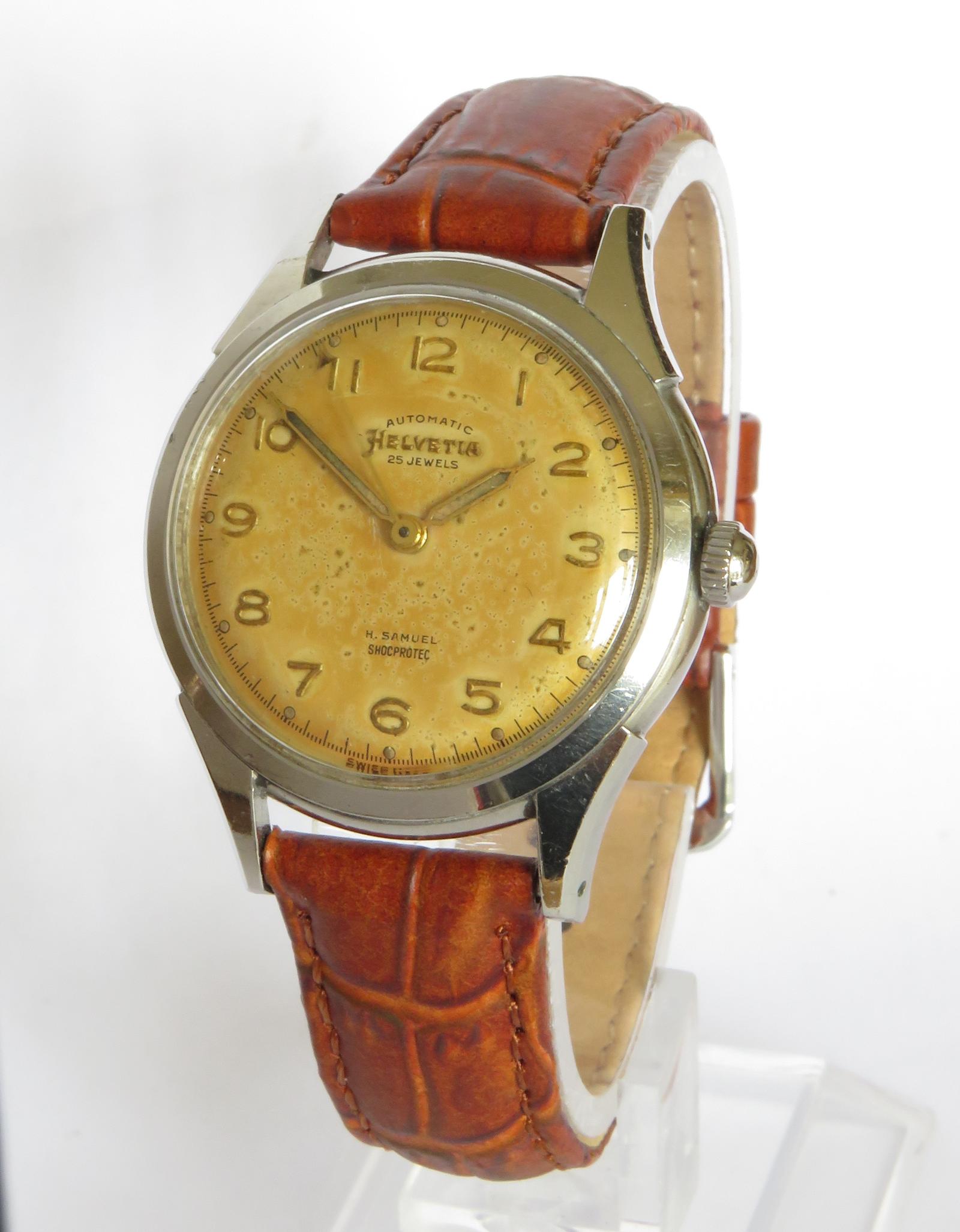Watch : Gents 1950s Helvetia Automatic Wrist Watch (1 of 5)