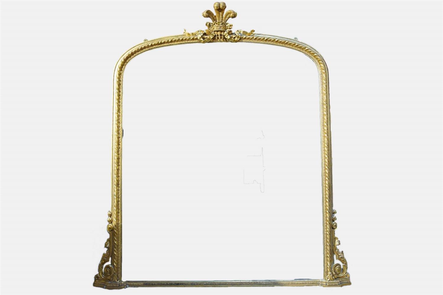 Large Carved & Gilt Mirror c.1870 (1 of 1) Large Carved & Gilt Mirror c.1870 (1 of 1)
