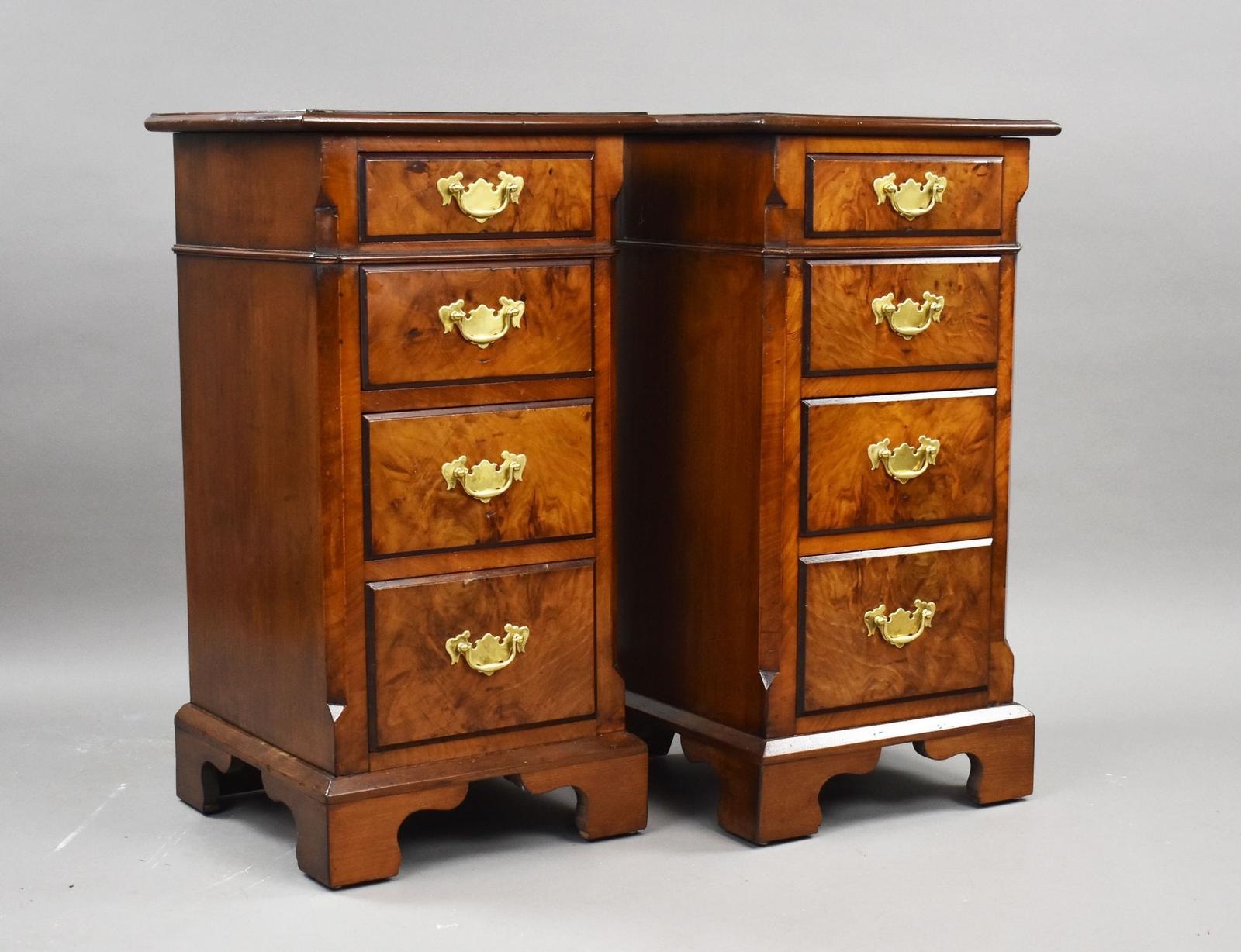 Pair of Victorian Burr Walnut Bedsides (1 of 9)
