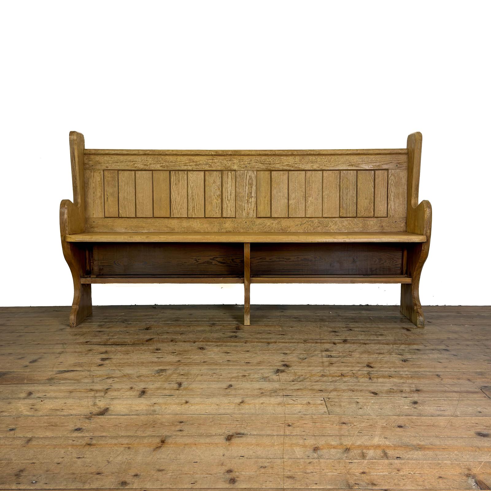 Antique Pine Chapel Pew (1 of 8) Antique Pine Chapel Pew (1 of 8)