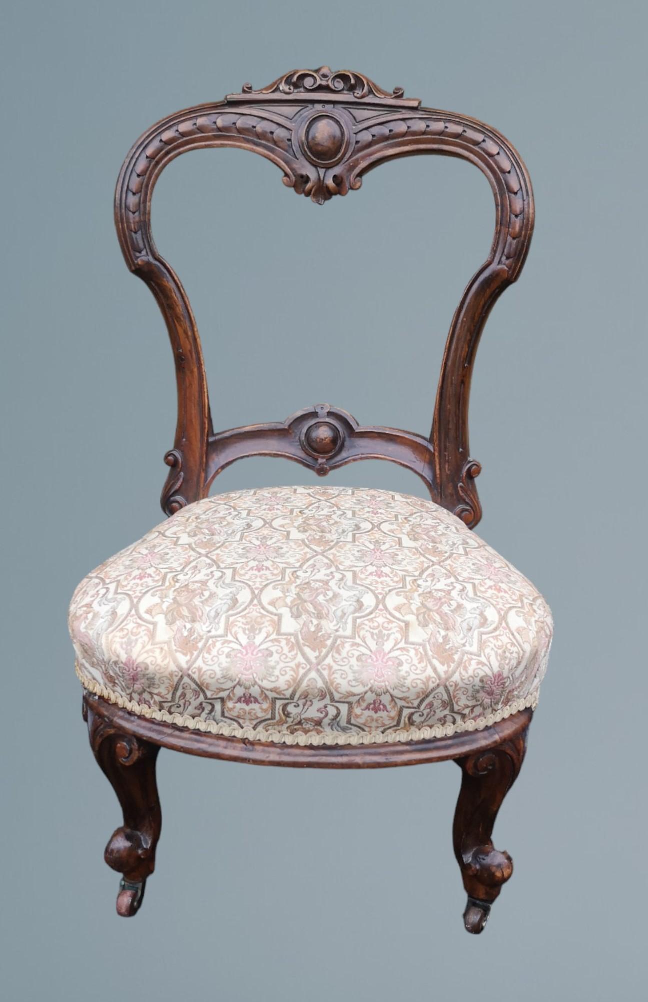 Victorian Walnut Chair (1 of 12)