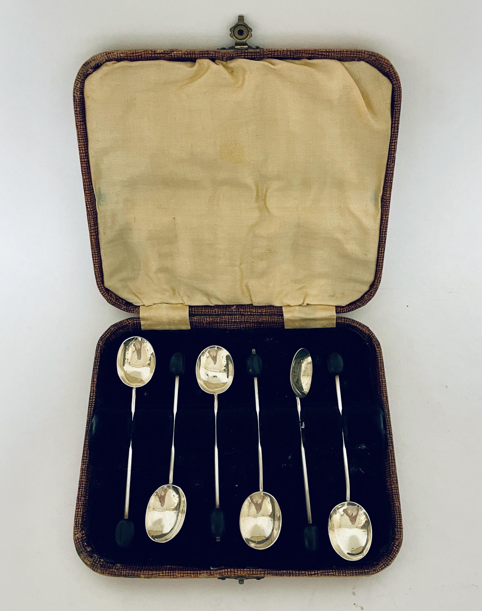Set of 6 Art Deco Silver Coffee Spoons (1 of 11) Set of 6 Art Deco Silver Coffee Spoons (1 of 11)