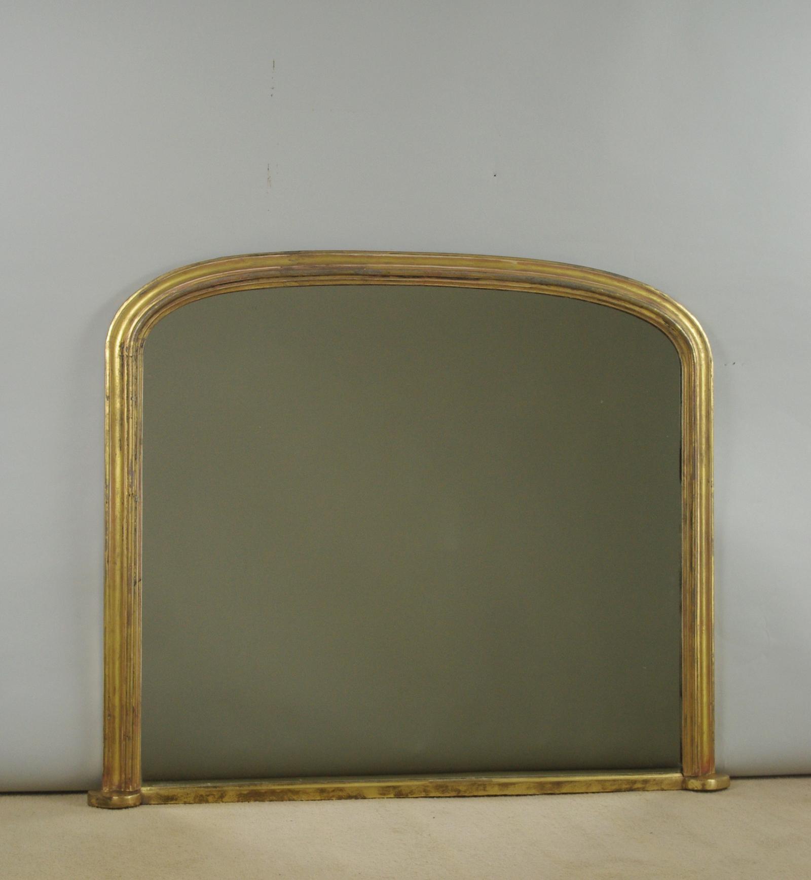 Victorian Giltwood Large Arch Top Overmantle Mirror (1 of 8)