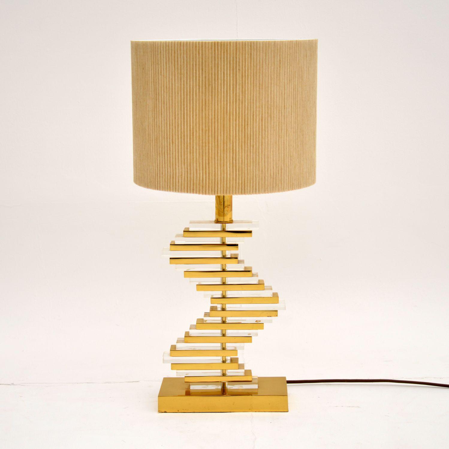 Vintage Brass & Acrylic Table Lamp (1 of 4) Vintage Brass & Acrylic Table Lamp (1 of 4)