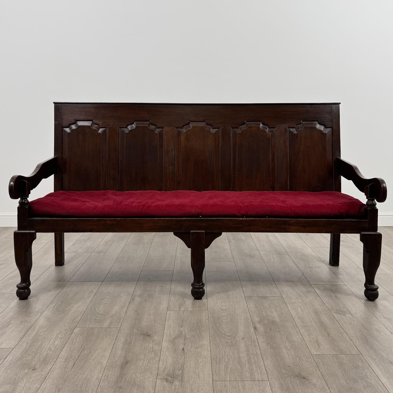Antique 18th Century Fine Quality Settle In Oak (1 of 14)
